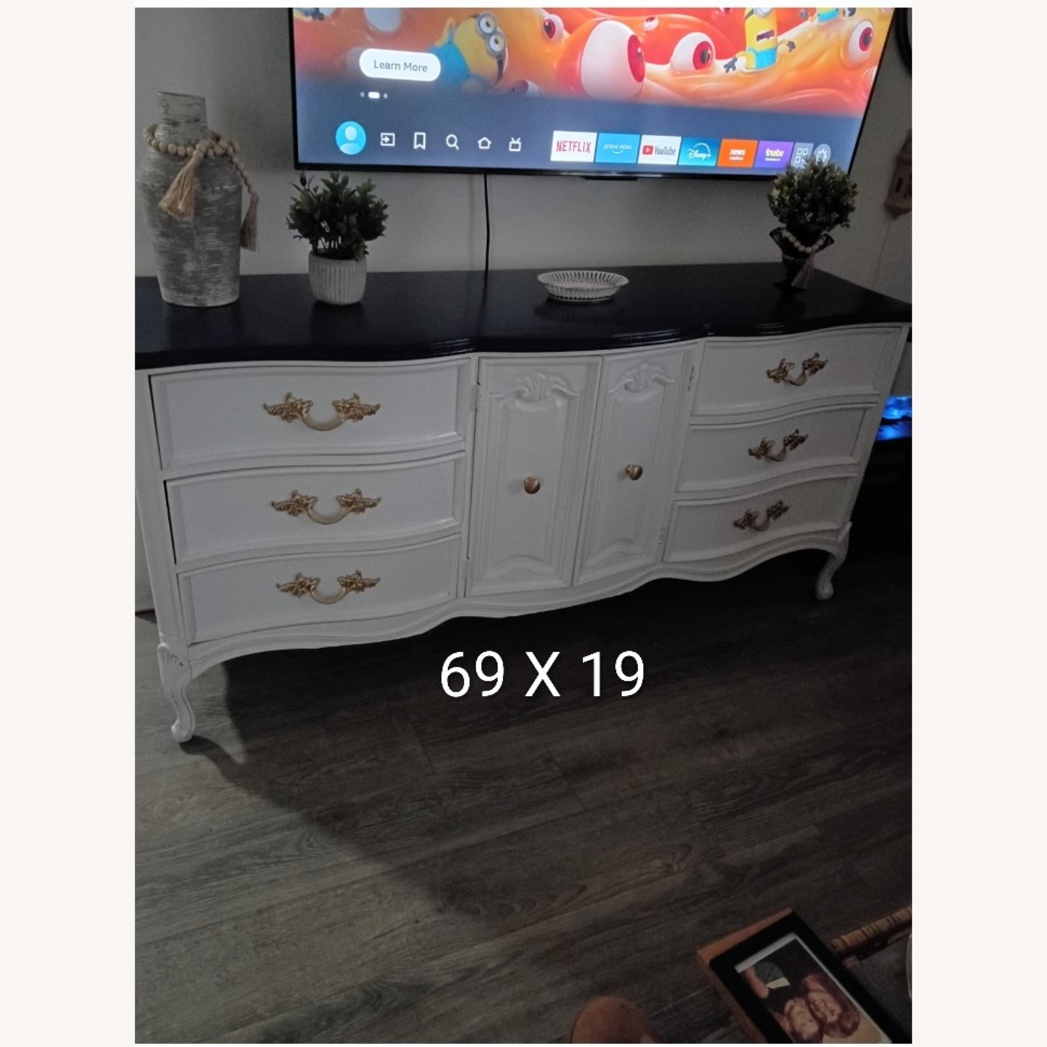 Dixie Furniture Company White Wood Dresser - image-2