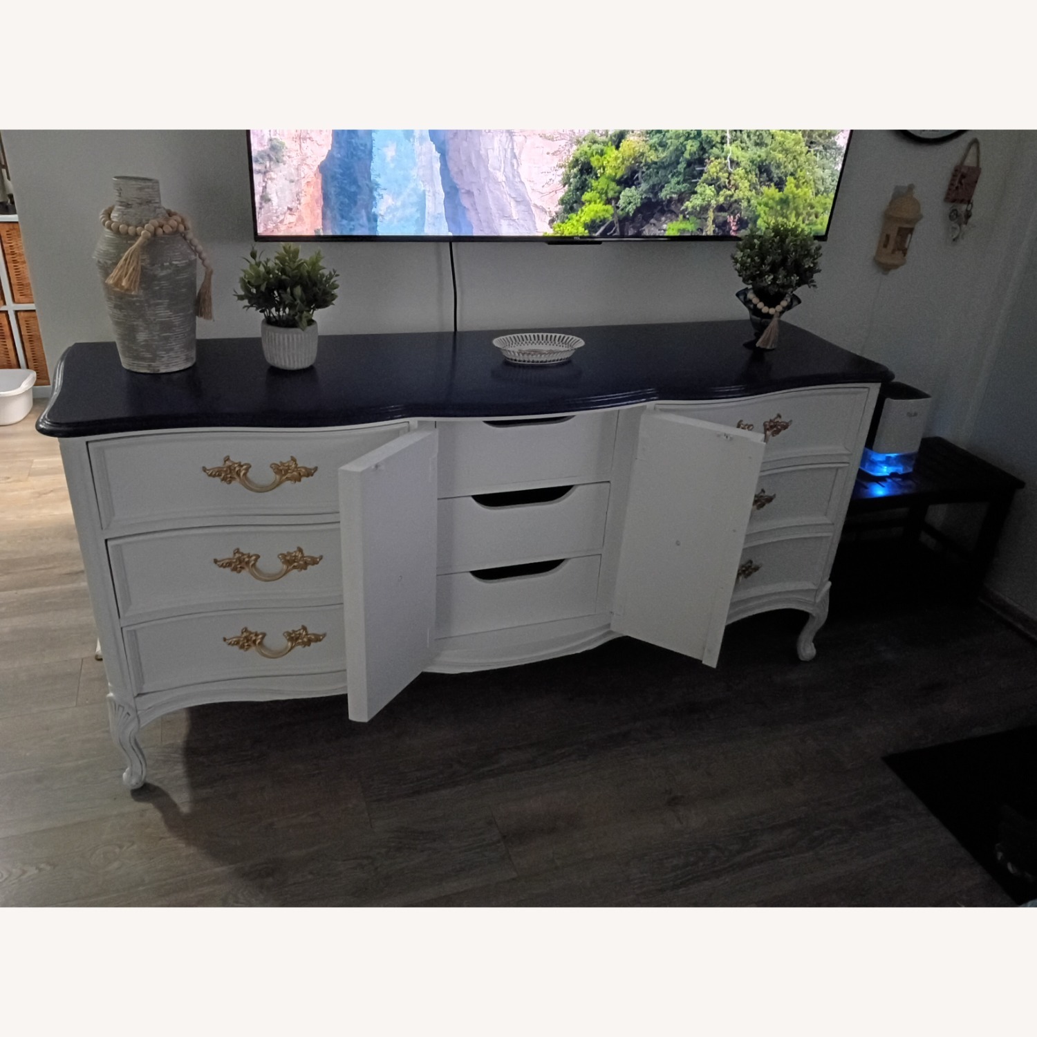 Dixie Furniture Company White Wood Dresser - image-3