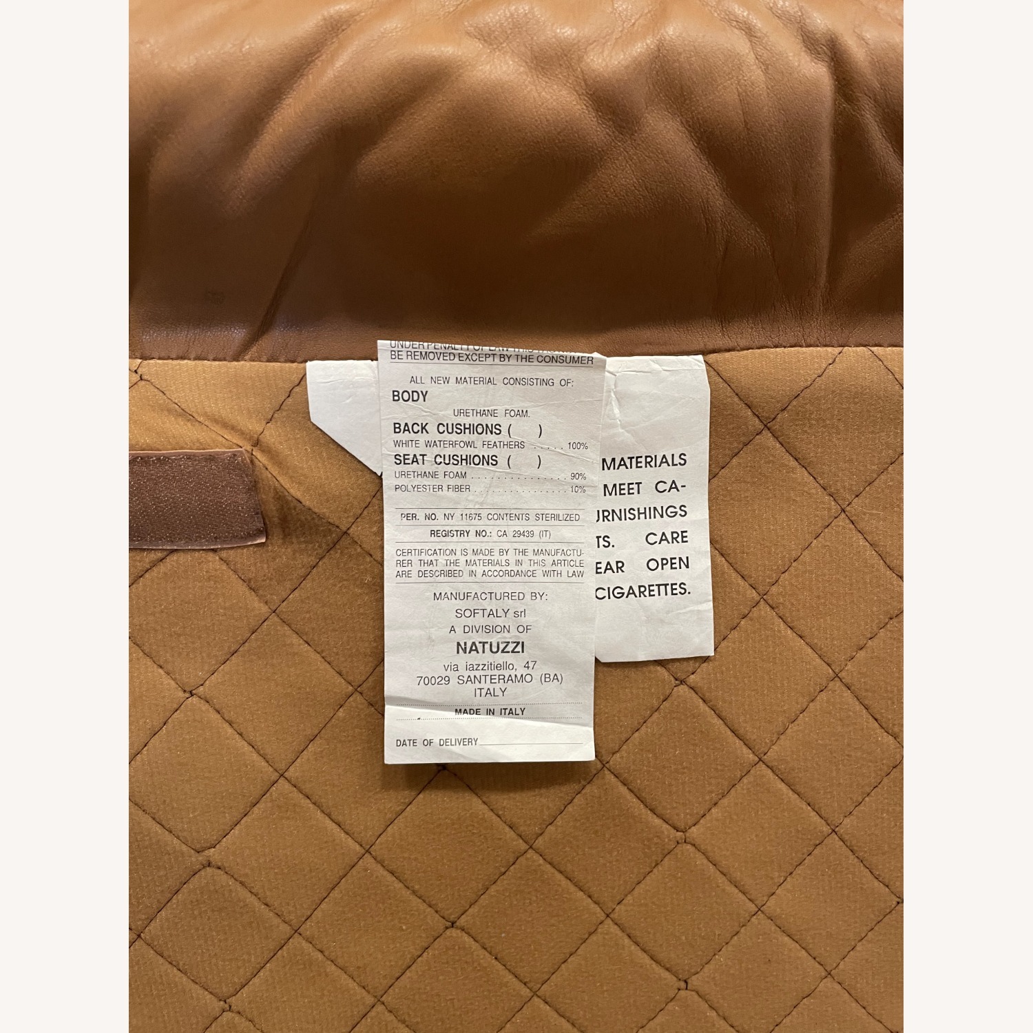 Natuzzi Italian Leather 3+ Seater Sofa & Ottoman - image-4