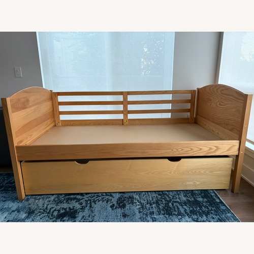 Used Pompanoosuc Mills Natural Wood Bunk Bed for sale on AptDeco