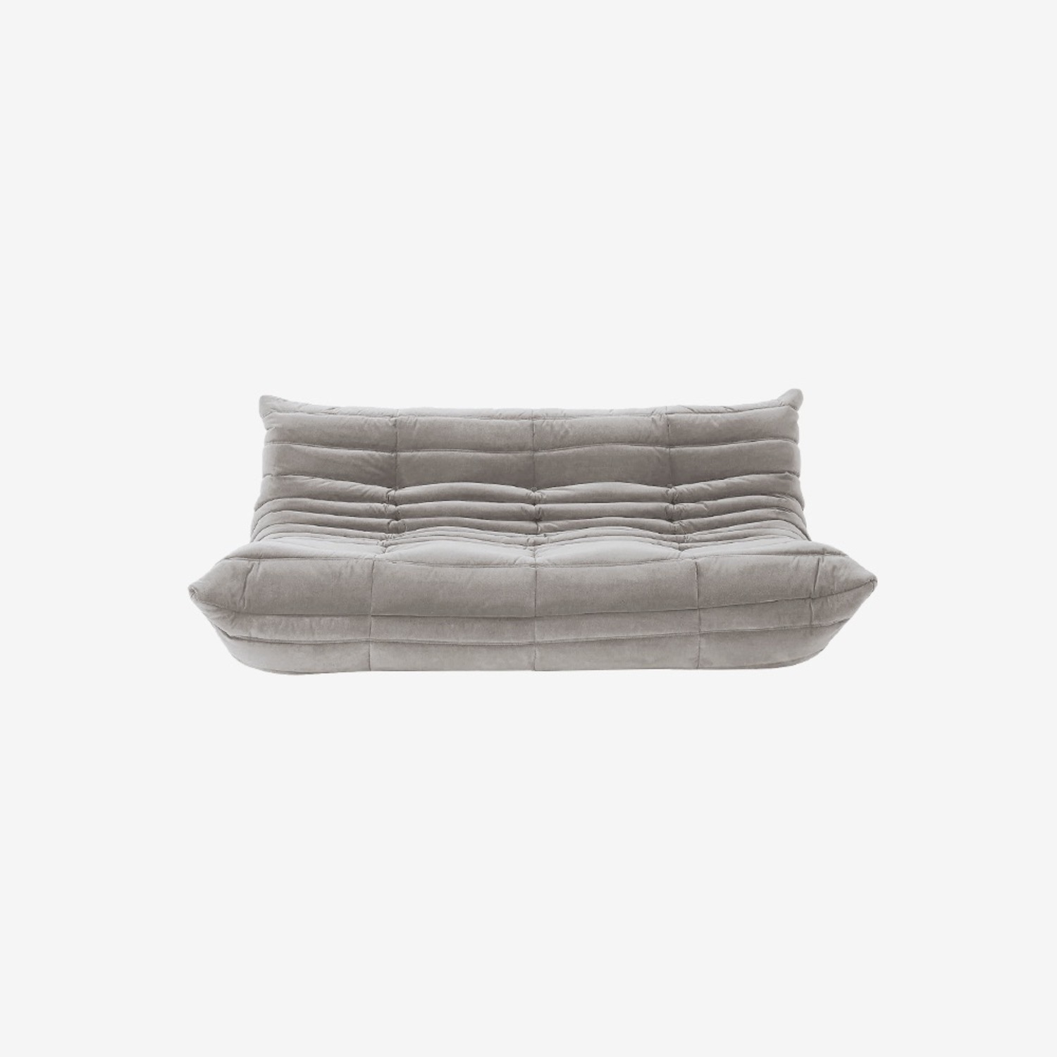 Light Gray Fabric 3+ Seater Sofa - image-1
