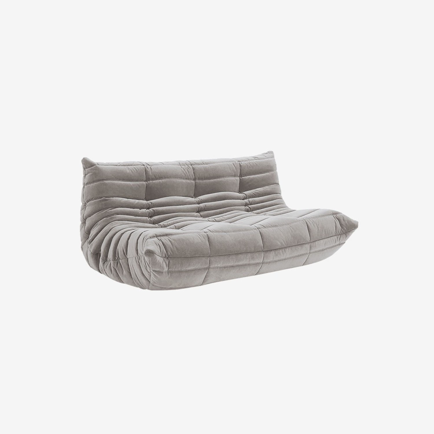 Light Gray Fabric 3+ Seater Sofa - image-3