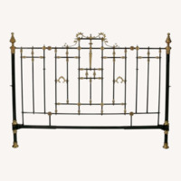 Vintage/Antique Black Brass King Bed