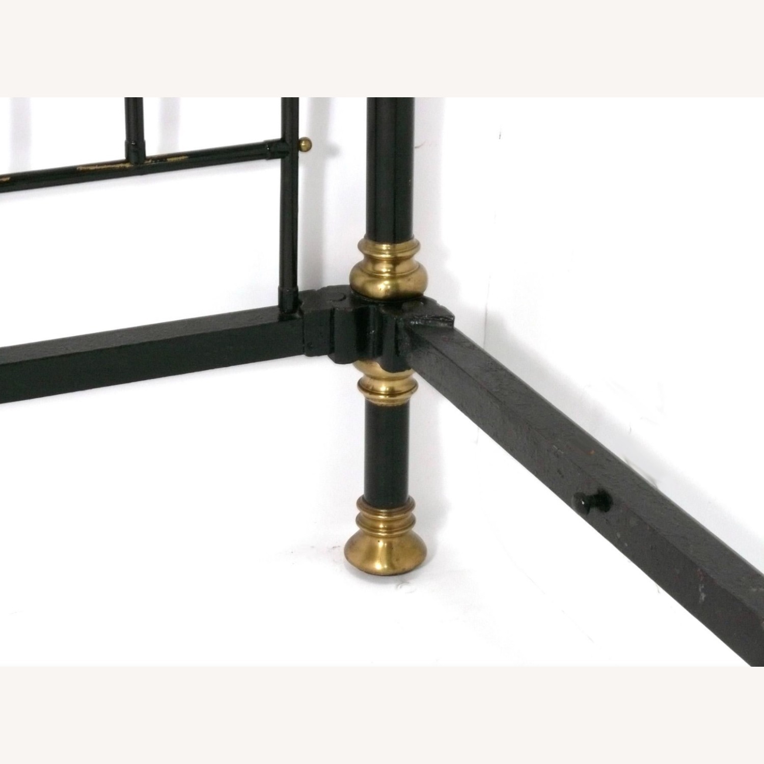 Vintage/Antique Black Brass King Bed - image-3