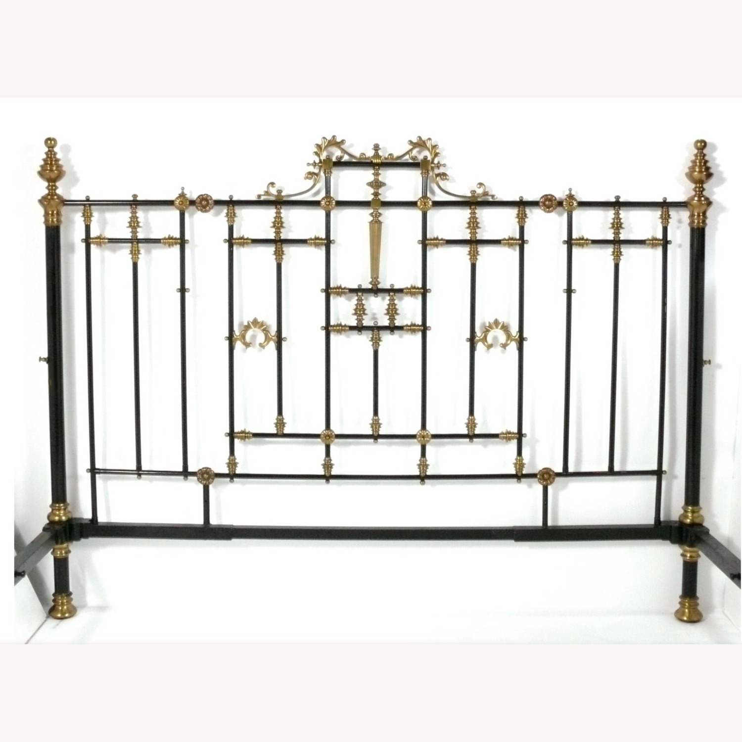 Vintage/Antique Black Brass King Bed - image-6