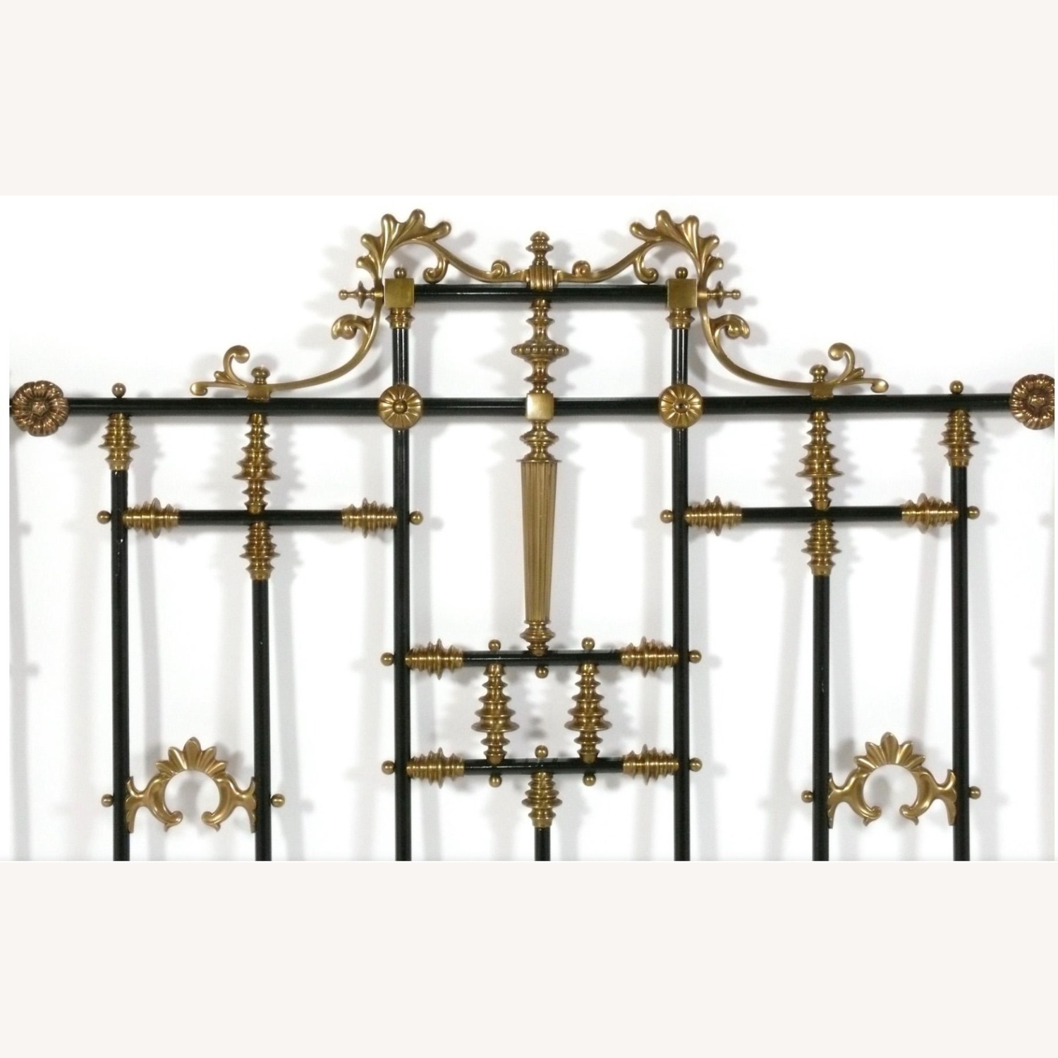 Vintage/Antique Black Brass King Bed - image-5