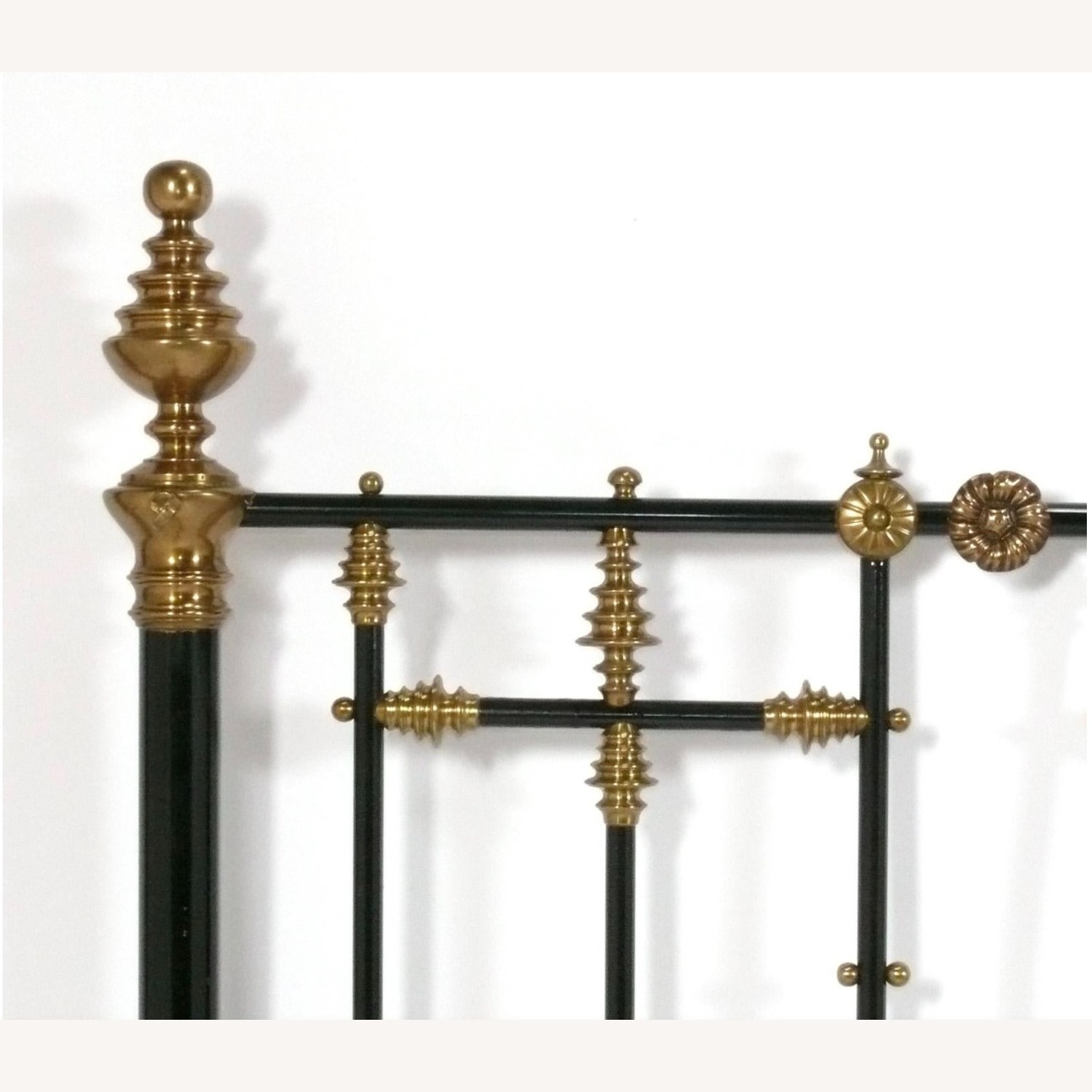 Vintage/Antique Black Brass King Bed - image-7