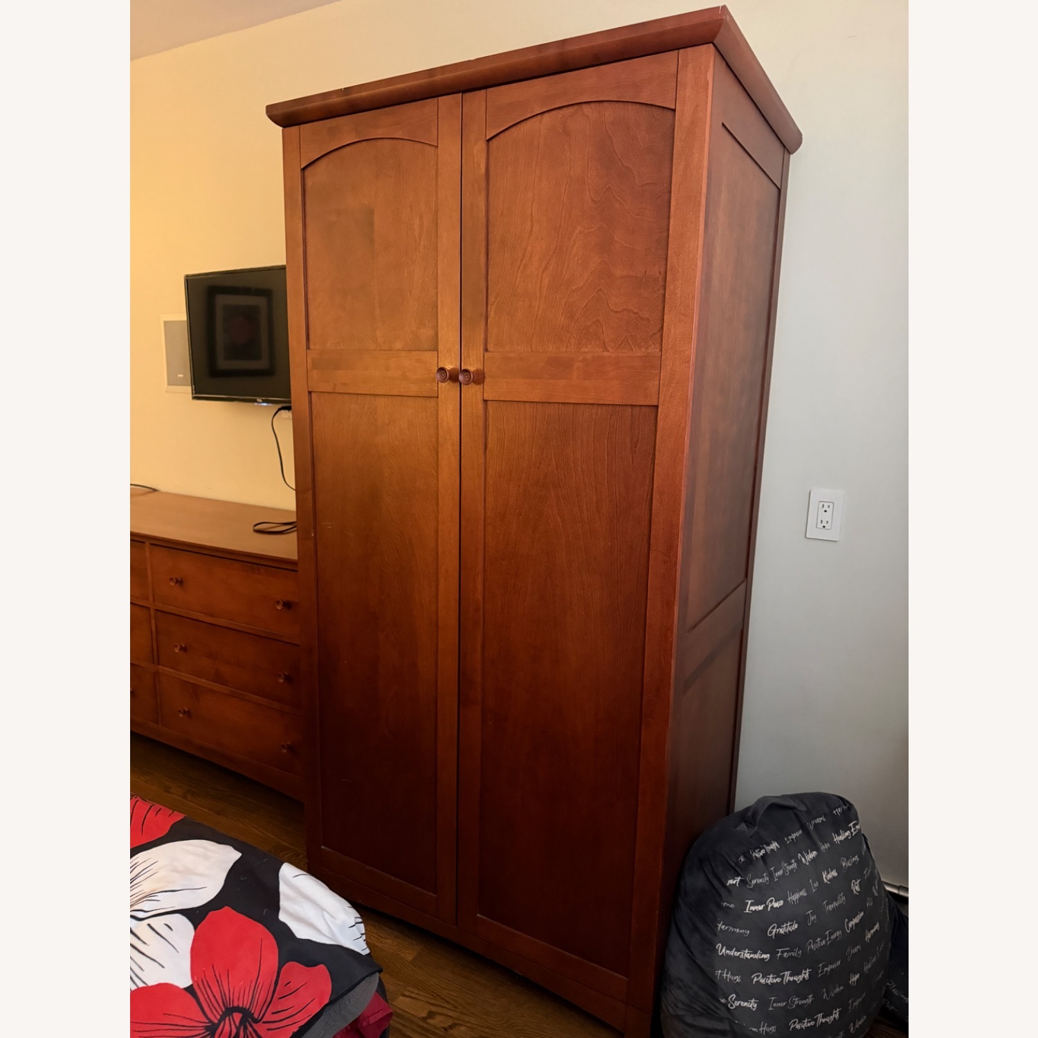 Crate & Barrel Wood Armoire - image-3