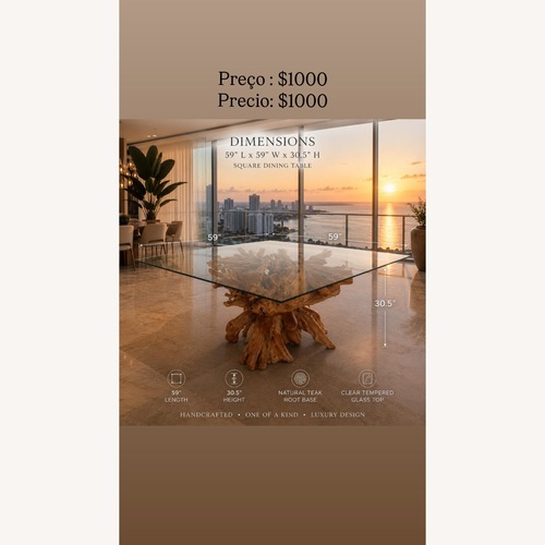 Used Natural Wood Dining Table for sale on AptDeco