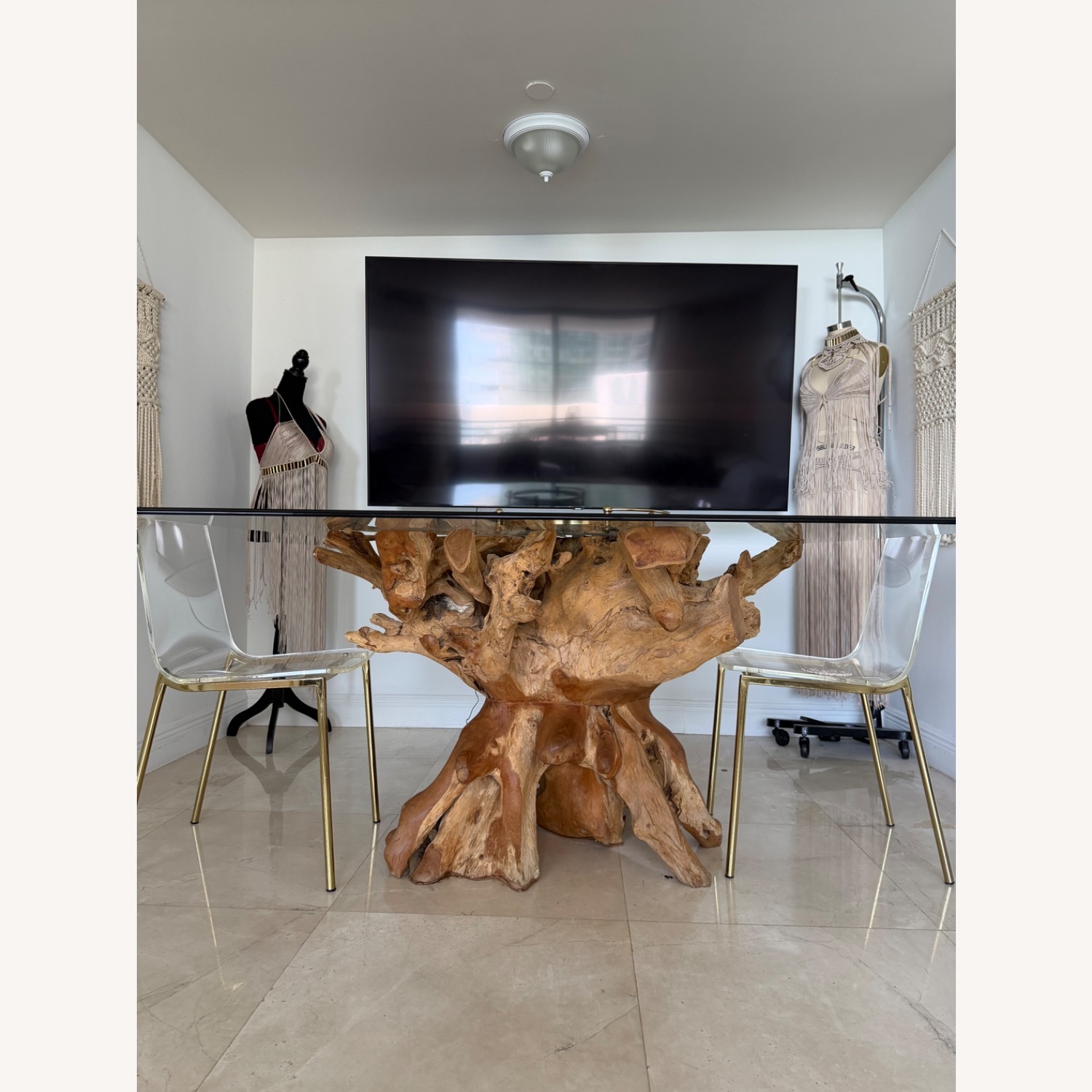 Natural Wood Dining Table - image-5