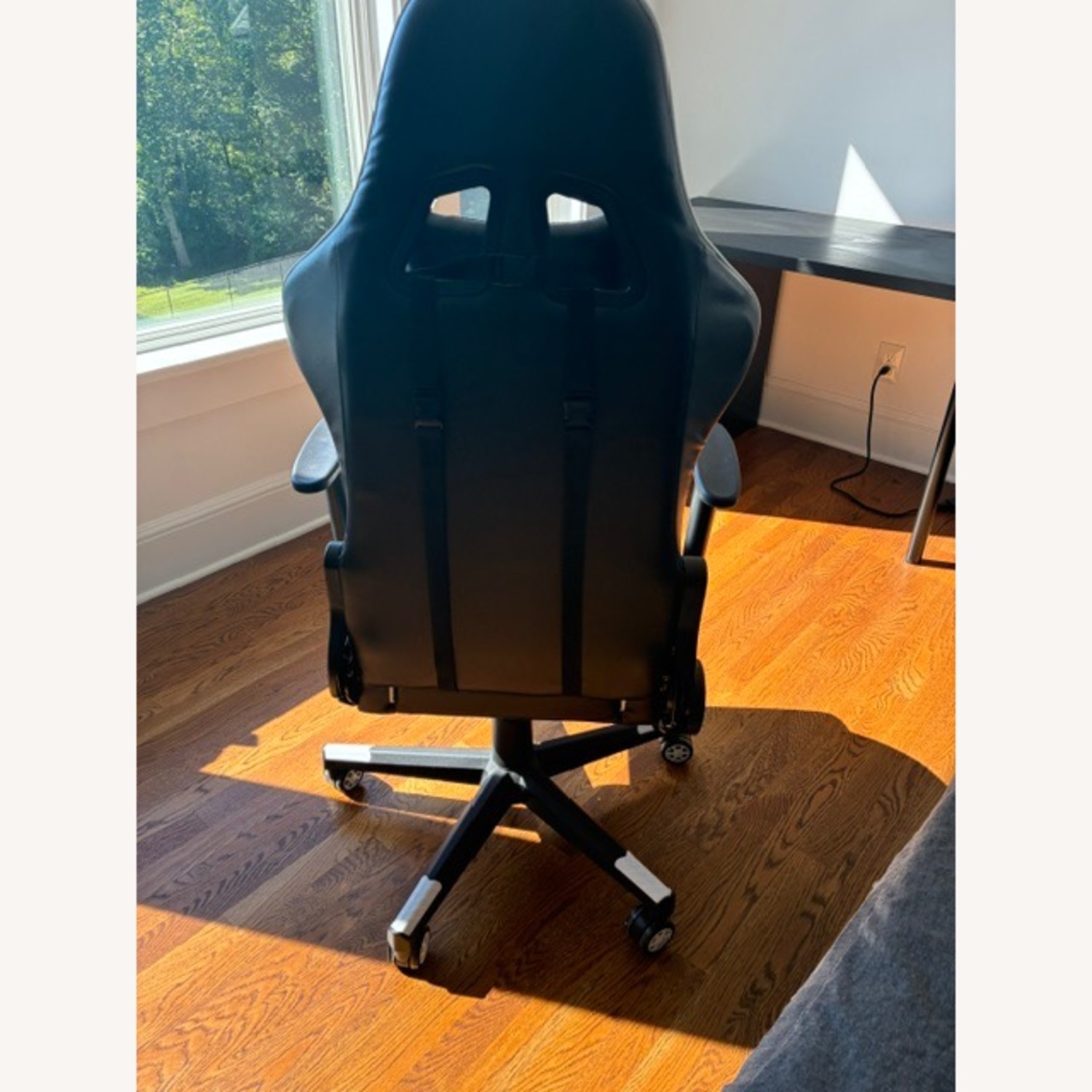 Amazon Gaming Chair White Faux Leather Office Chair - image-3