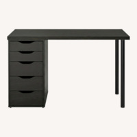 IKEA Lagkapten/alex Black Desk