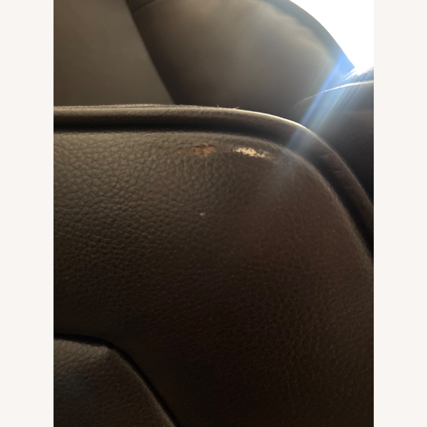 Dark Brown Leather 3+ Seater Sofa - image-4