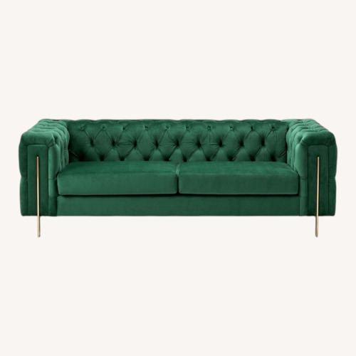 Used Green Velvet 3+ Seater Sofa for sale on AptDeco