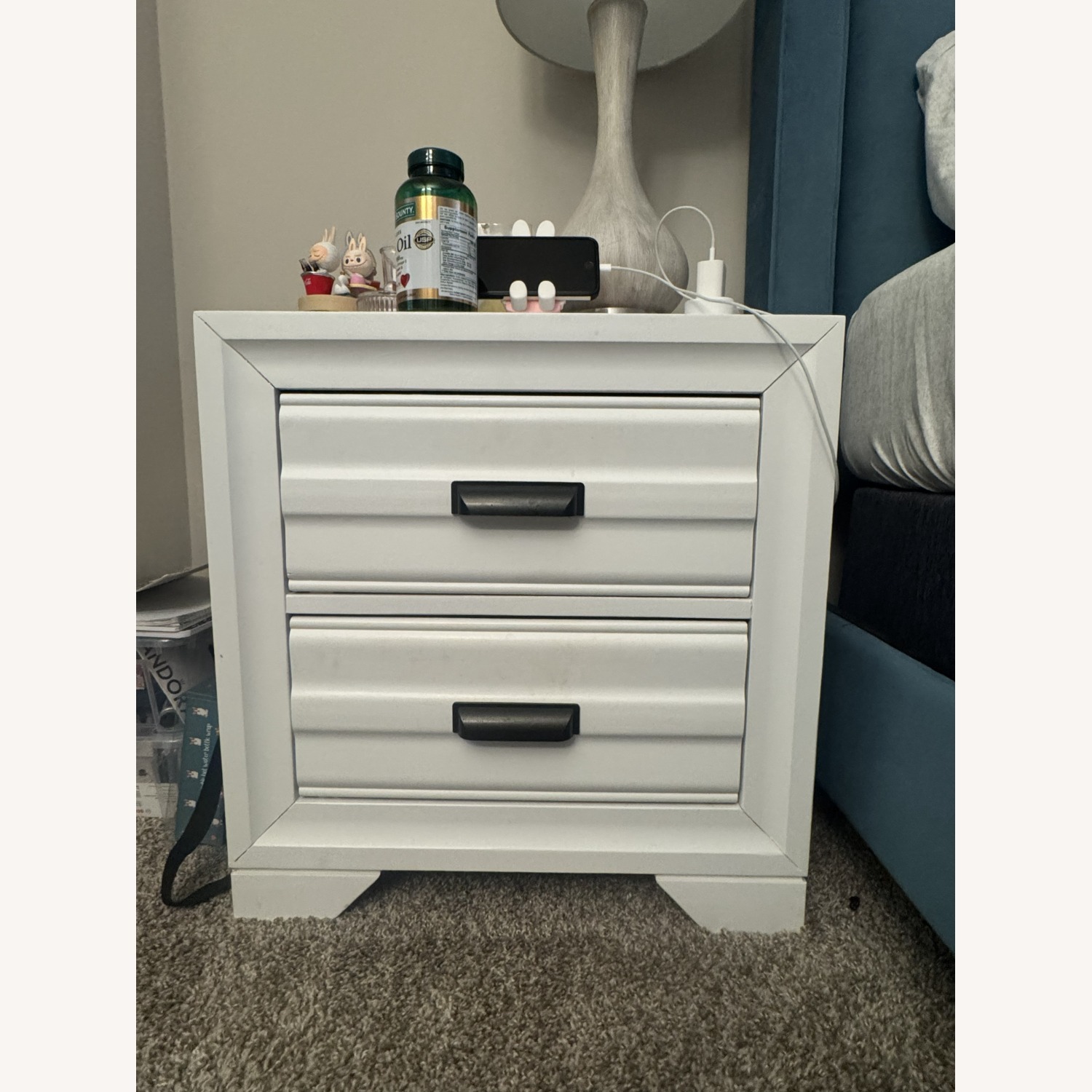 White Wood Side Tables - image-3