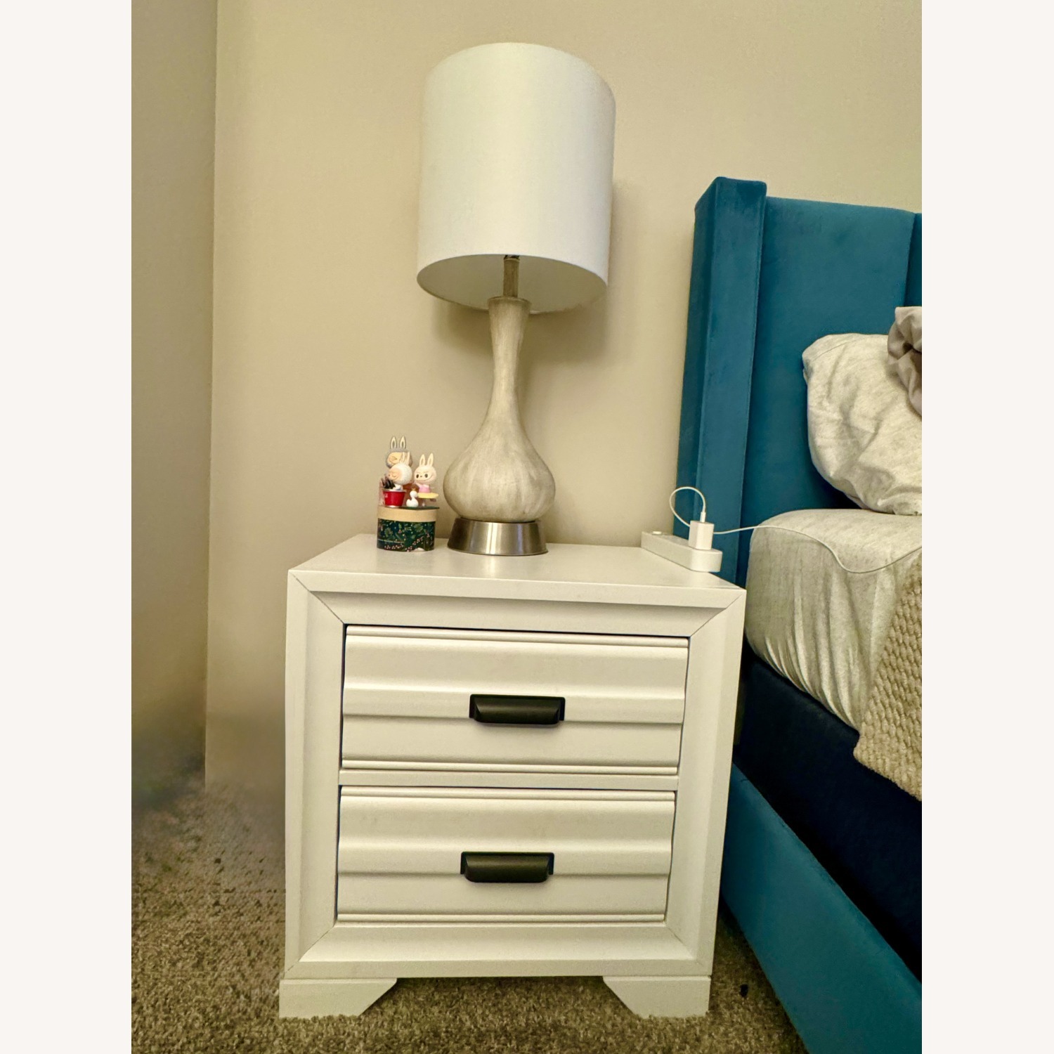 White Wood Side Tables - image-2