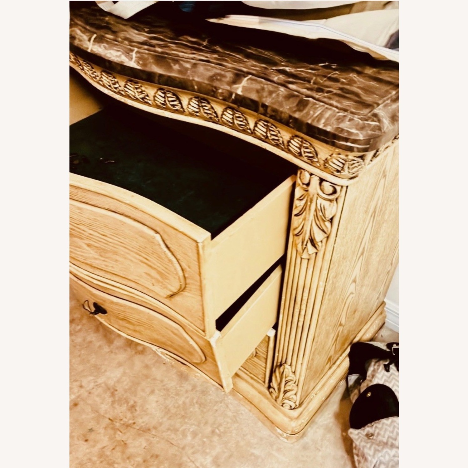 Victorian Marble-Top 3-Drawer Dresser - image-3
