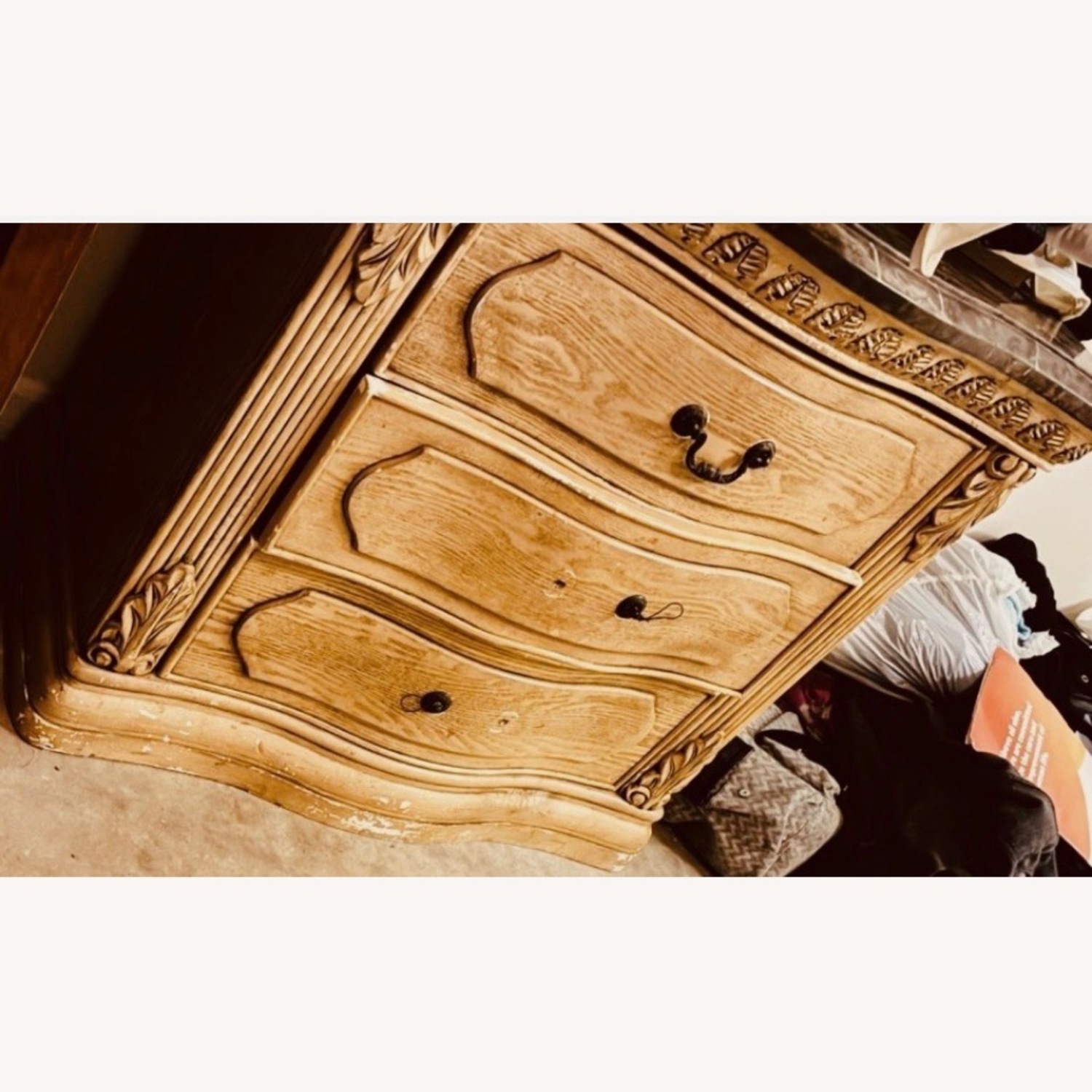 Victorian Marble-Top 3-Drawer Dresser - image-2