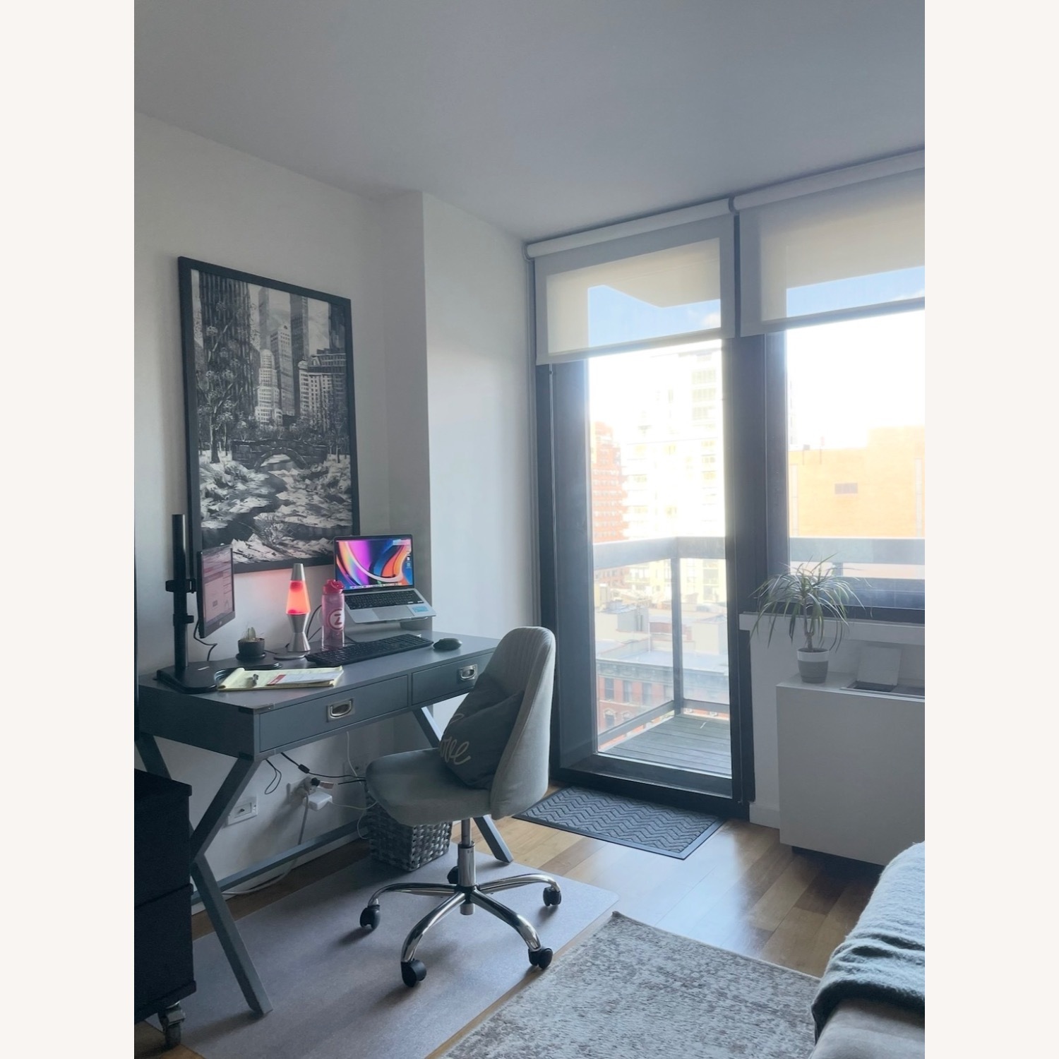 Wayfair Light Gray Wood Desk - image-4