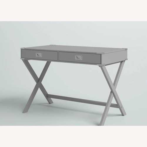 Used Wayfair Light Gray Wood Desk for sale on AptDeco