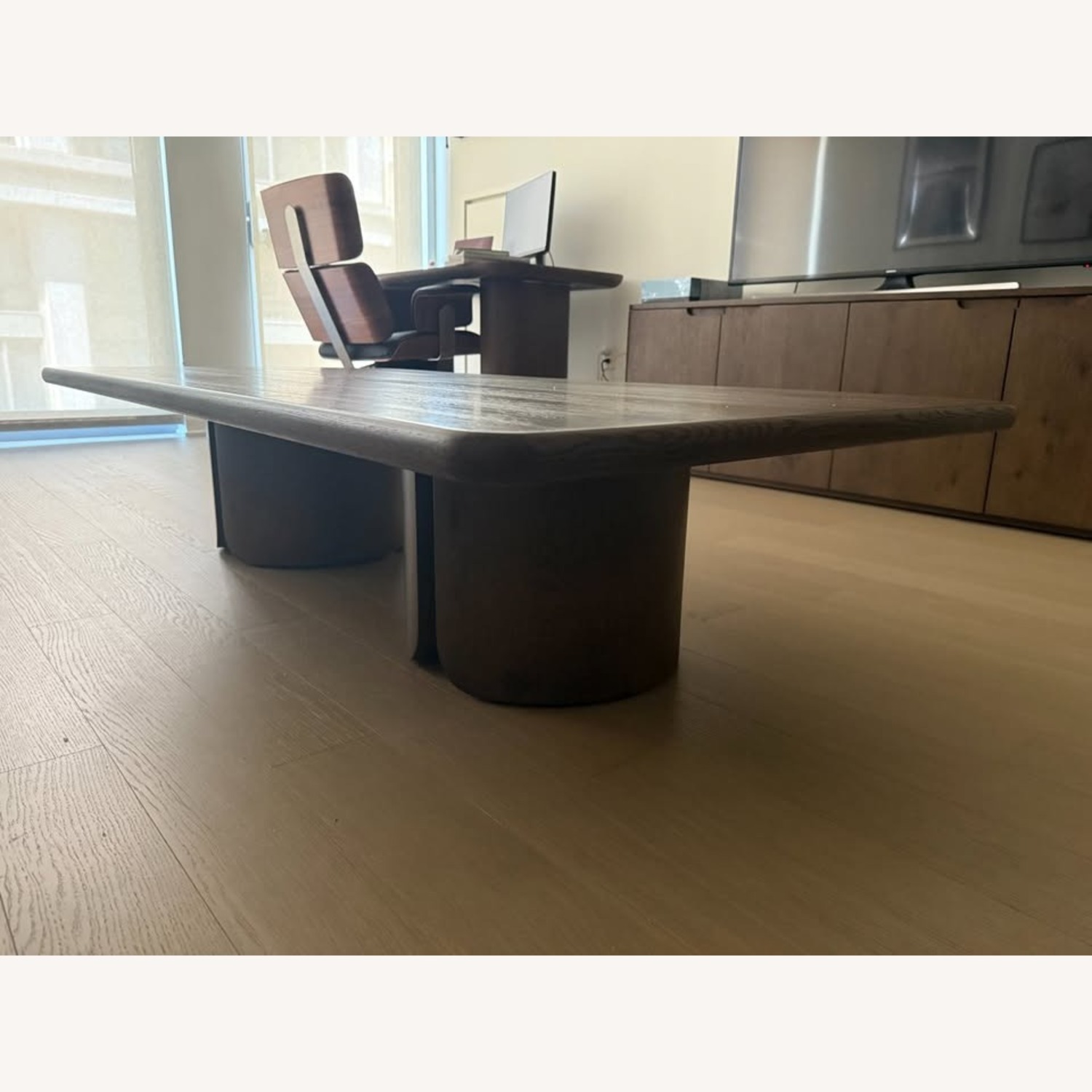 Restoration Hardware Madero Dark Brown Wood Coffee Table - image-4