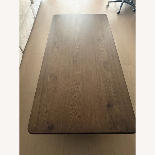 Used Restoration Hardware Madero Dark Brown Wood Coffee Table for sale on AptDeco