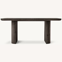 Restoration Hardware Oslo Dark Brown Wood Desk