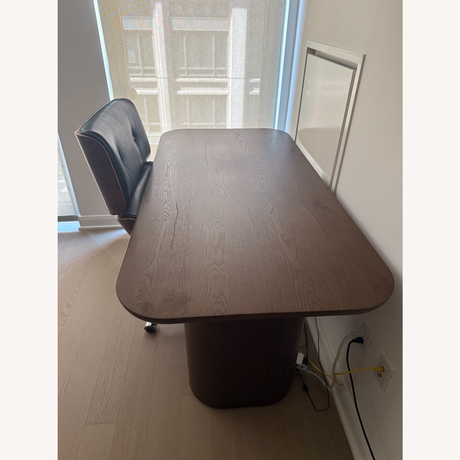Restoration Hardware Oslo Dark Brown Wood Desk - image-4