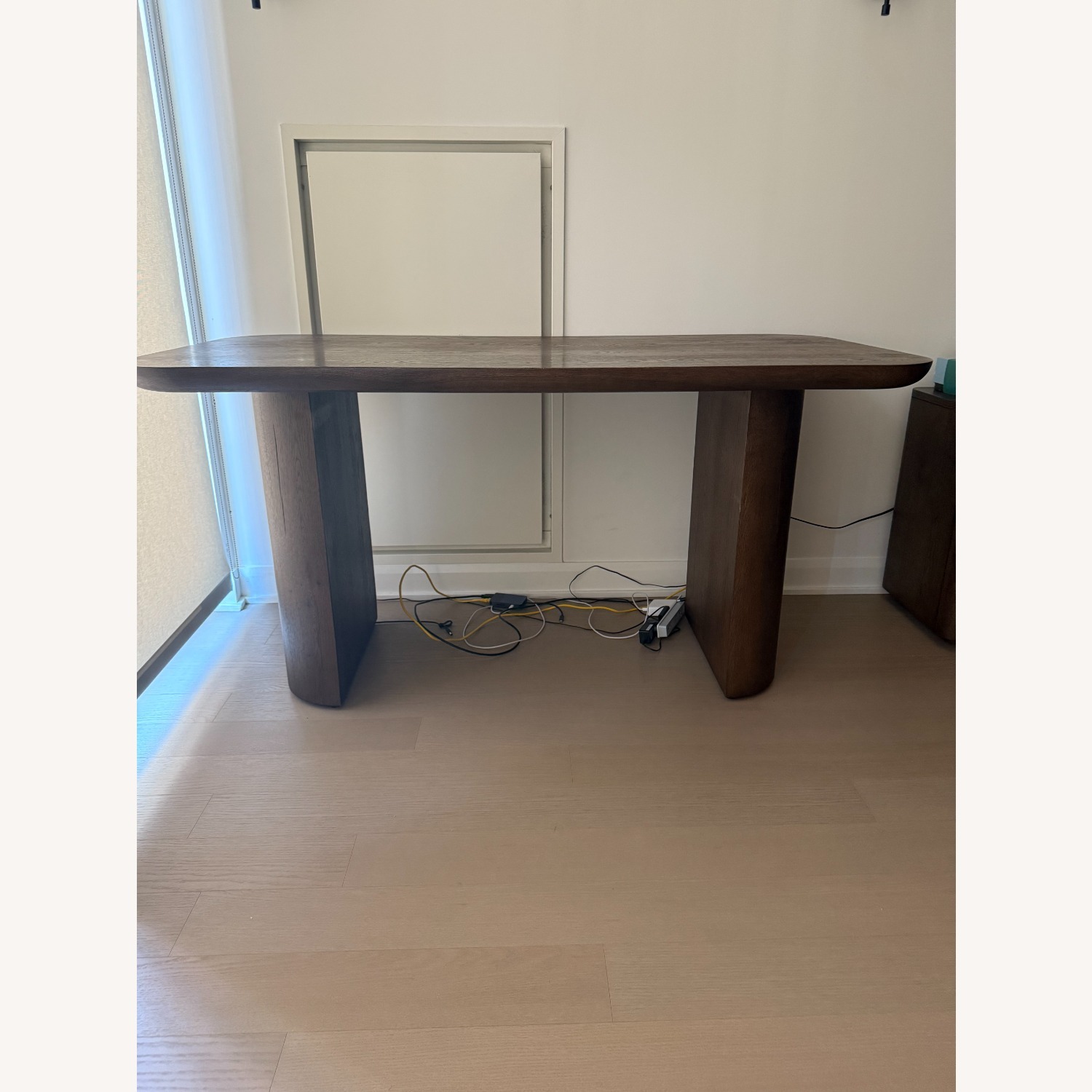 Restoration Hardware Oslo Dark Brown Wood Desk - image-1