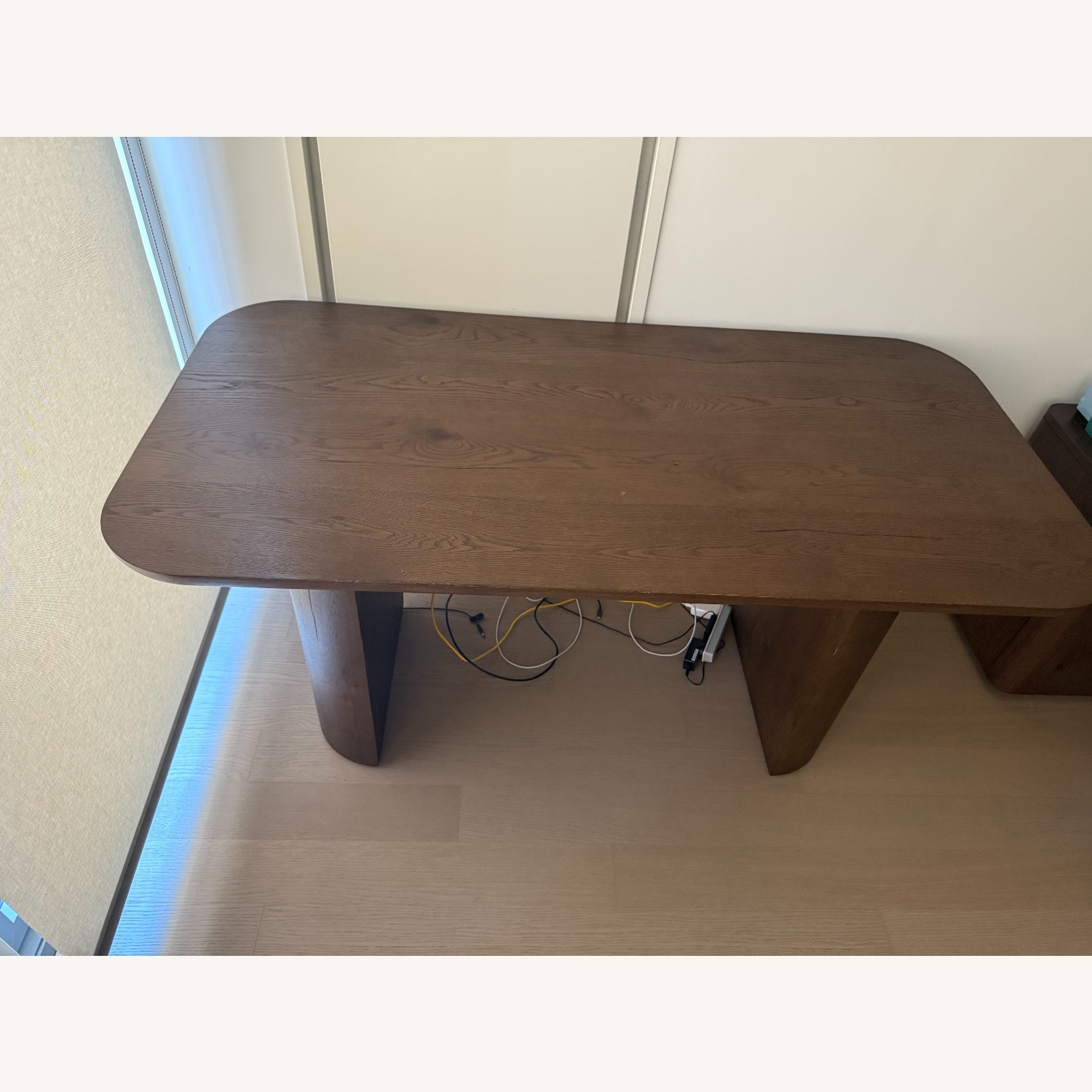 Restoration Hardware Oslo Dark Brown Wood Desk - image-2