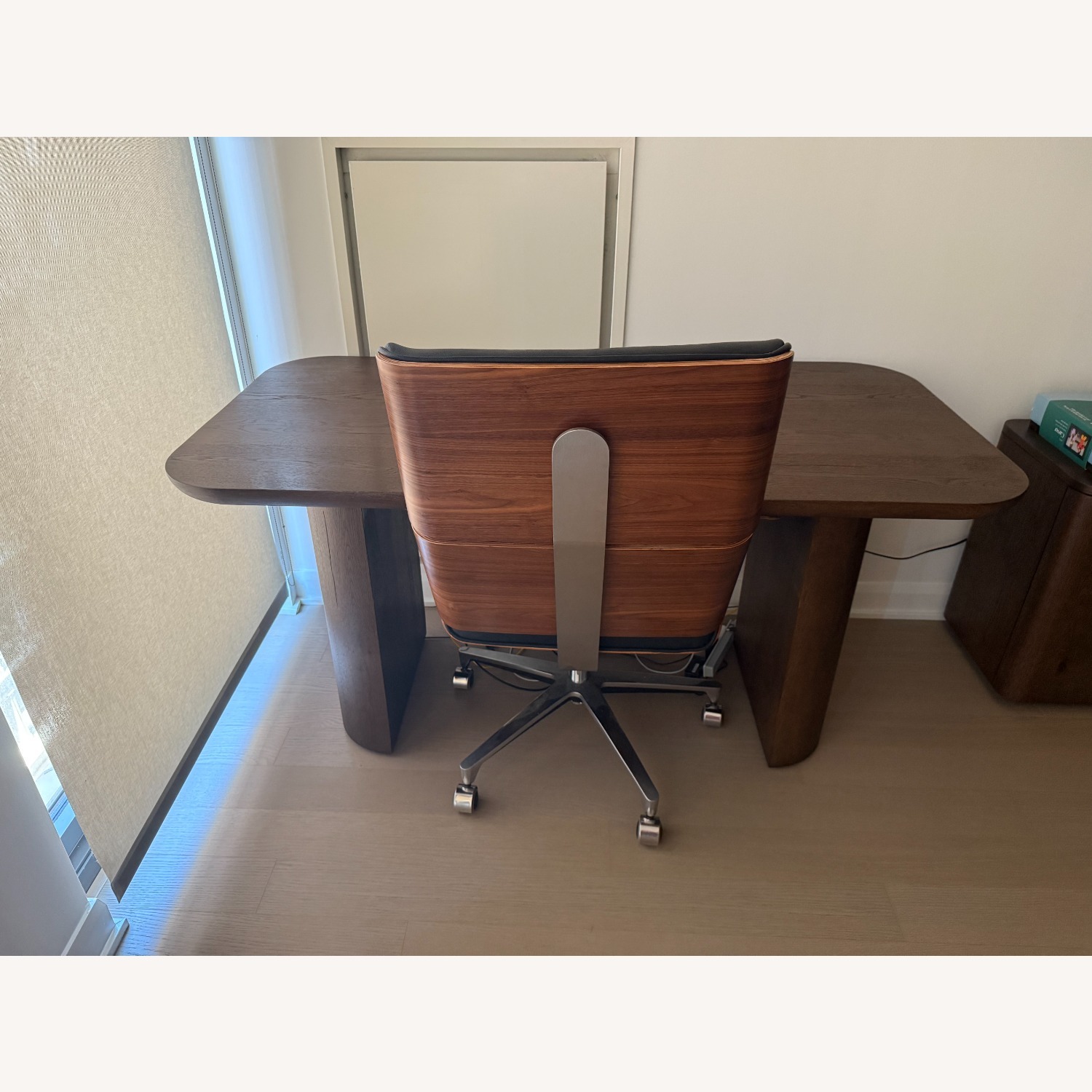 Restoration Hardware Oslo Dark Brown Wood Desk - image-3