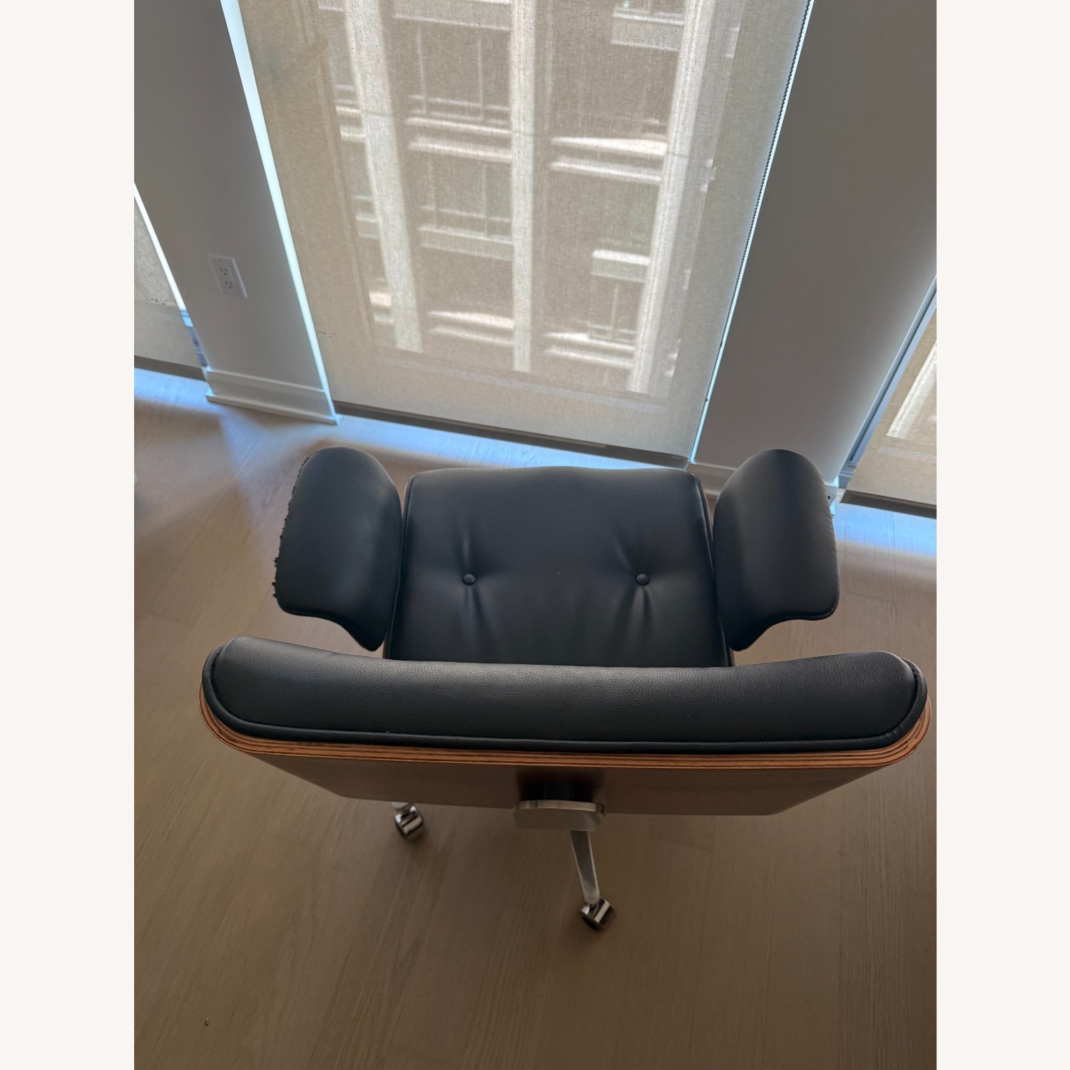 Adjustable Height Swivel Upholstered Desk Chair - image-3