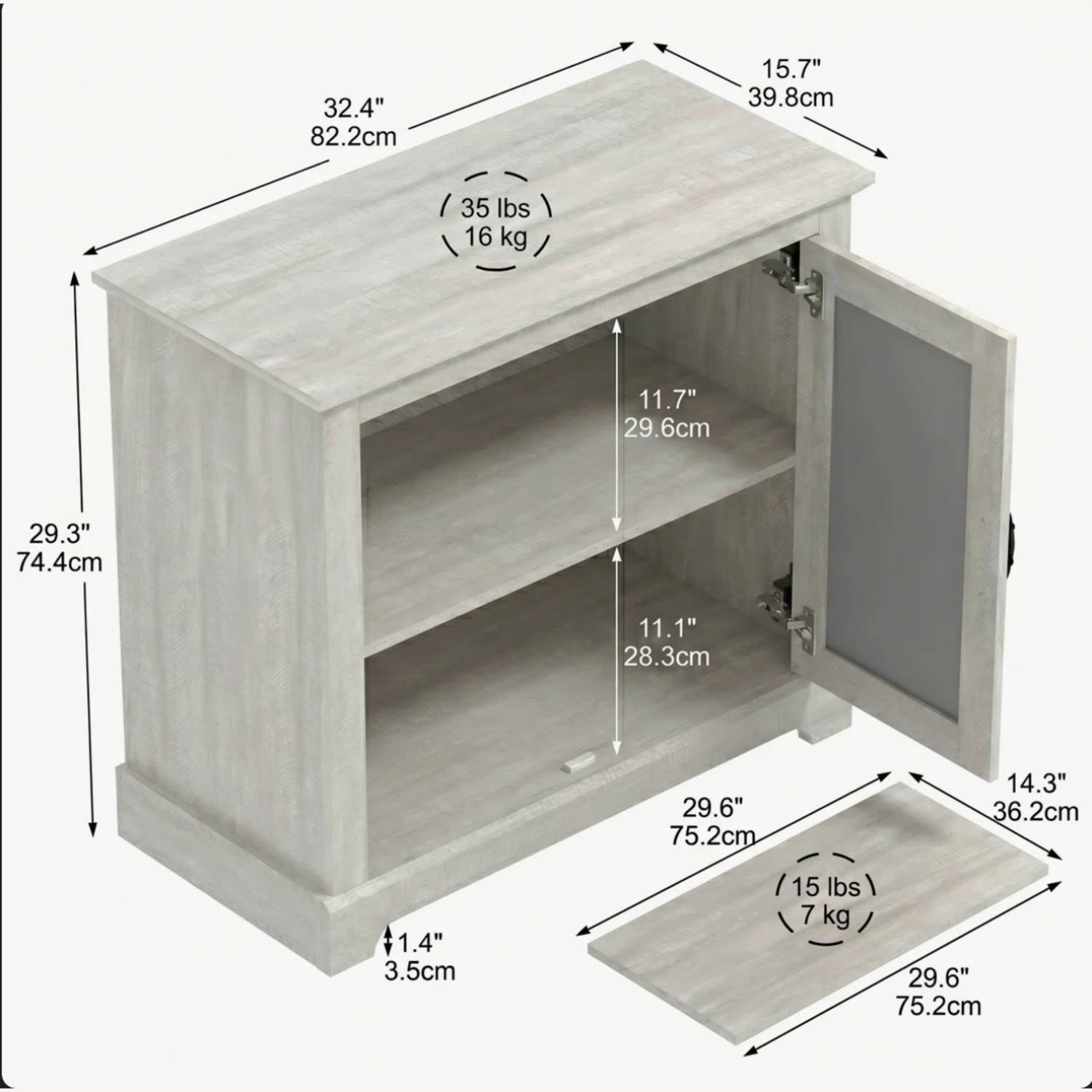 Ariba 29.3" H Mirrored Manufactured Wood 2-Door Accent Cabinet - image-2