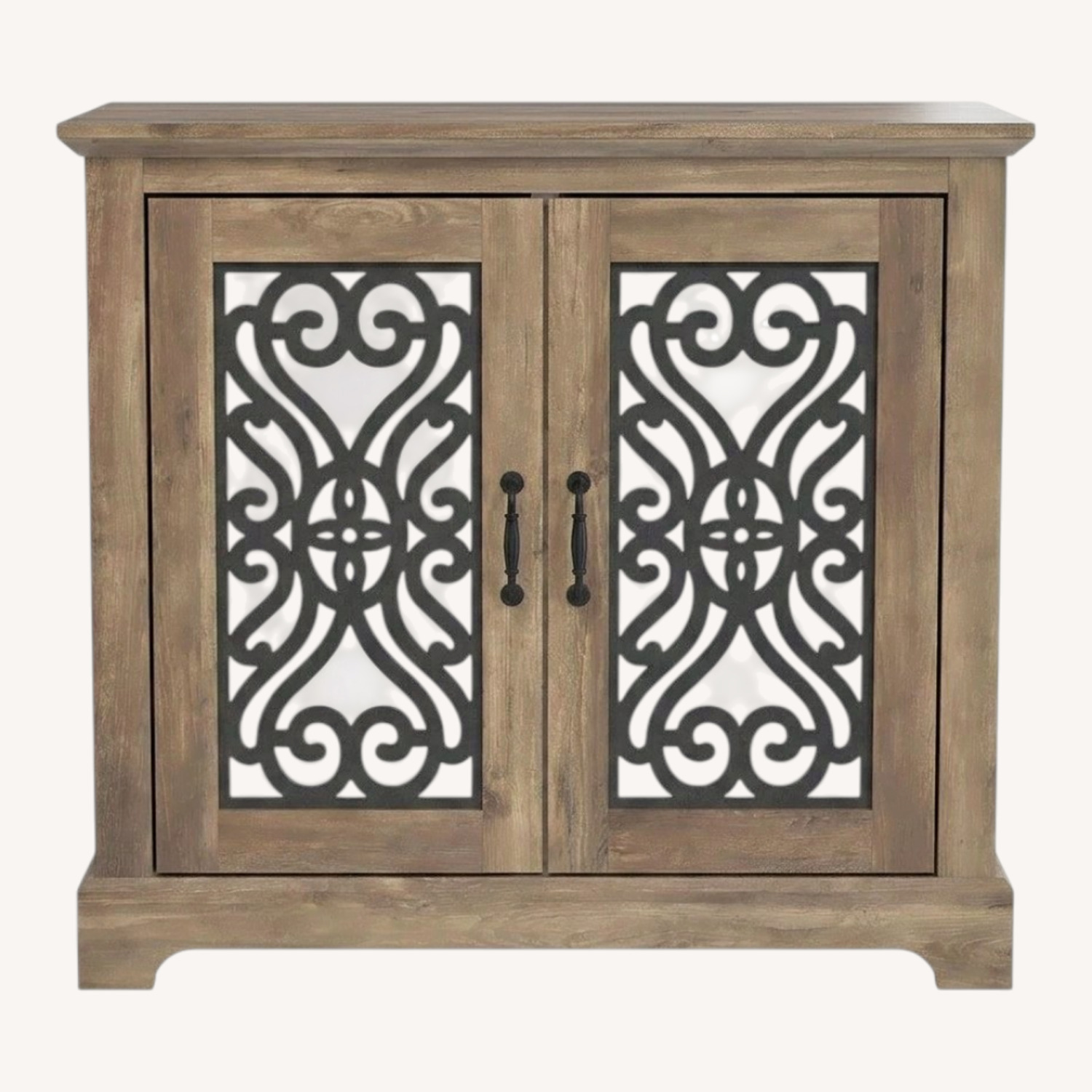 Ariba 29.3" H Mirrored Manufactured Wood 2-Door Accent Cabinet - image-0