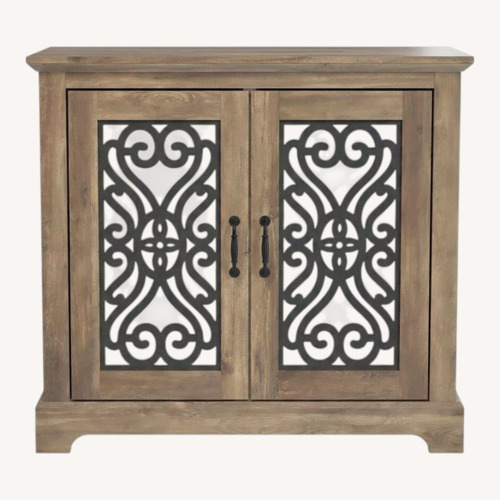 Used Ariba 29.3" H Mirrored Manufactured Wood 2-Door Accent Cabinet for sale on AptDeco