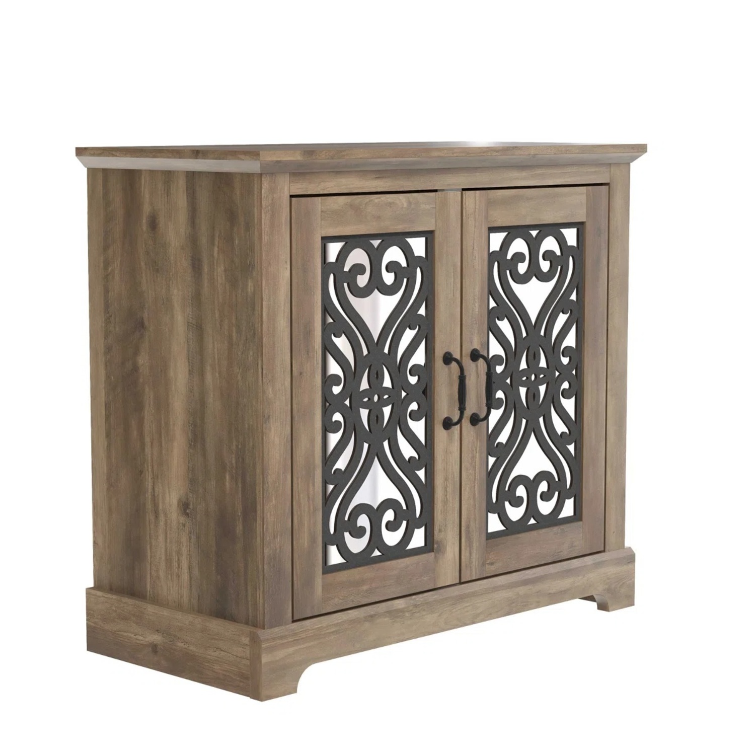 Ariba 29.3" H Mirrored Manufactured Wood 2-Door Accent Cabinet - image-4