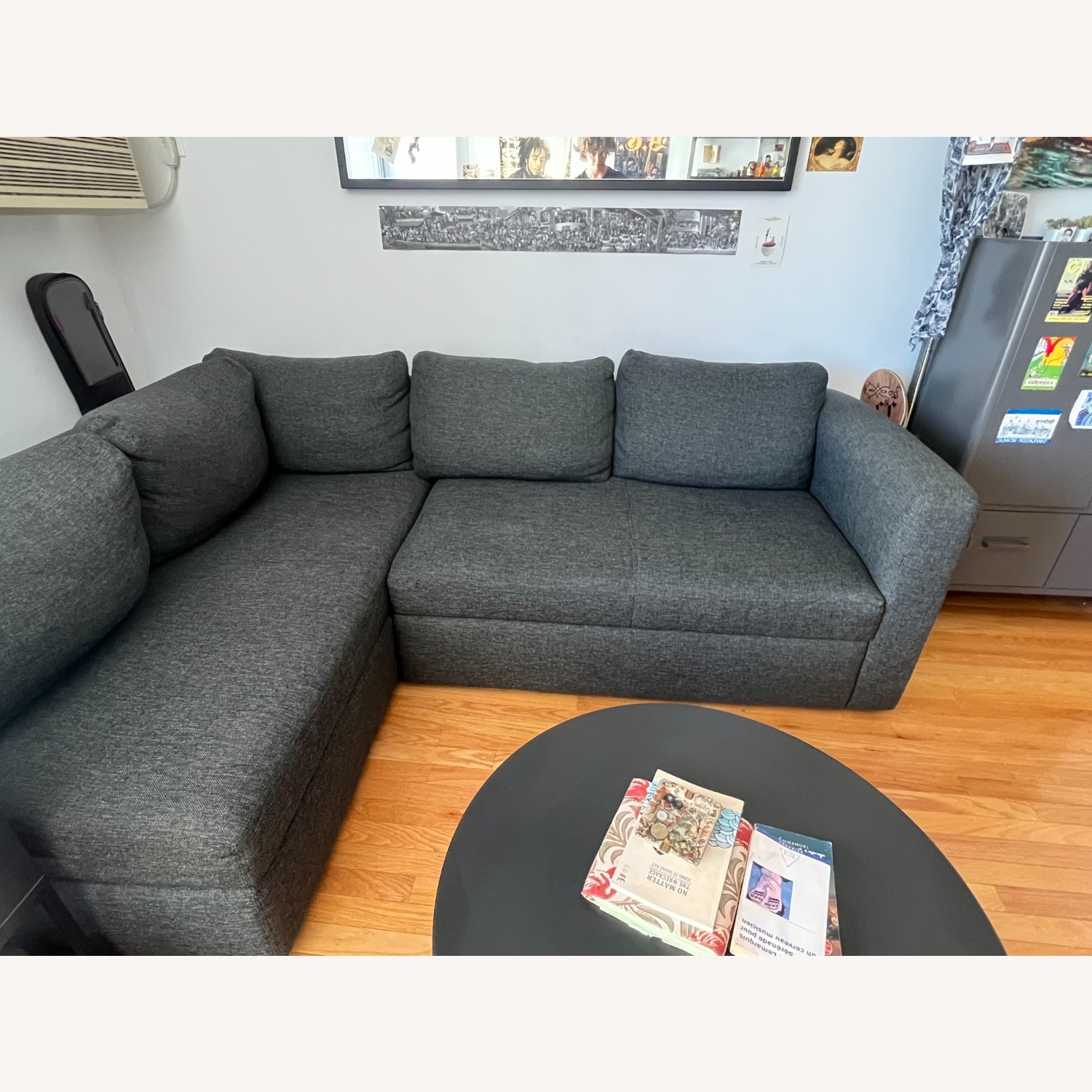 Room & Board Oxford Track Arm Sectional Sofa Charcoal - image-2