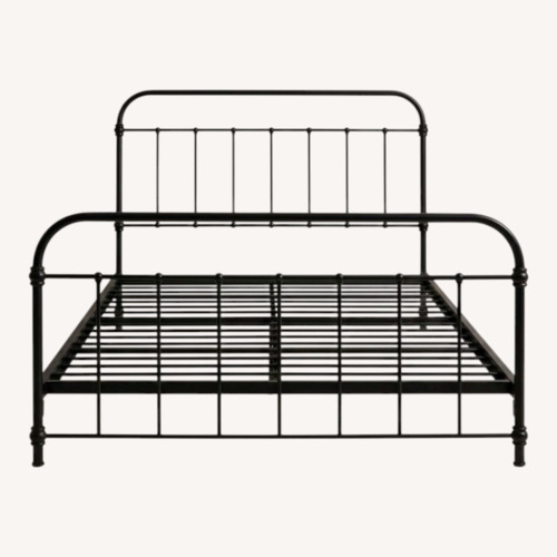 Used Wayfair Dark Brown Metal Queen Bed for sale on AptDeco