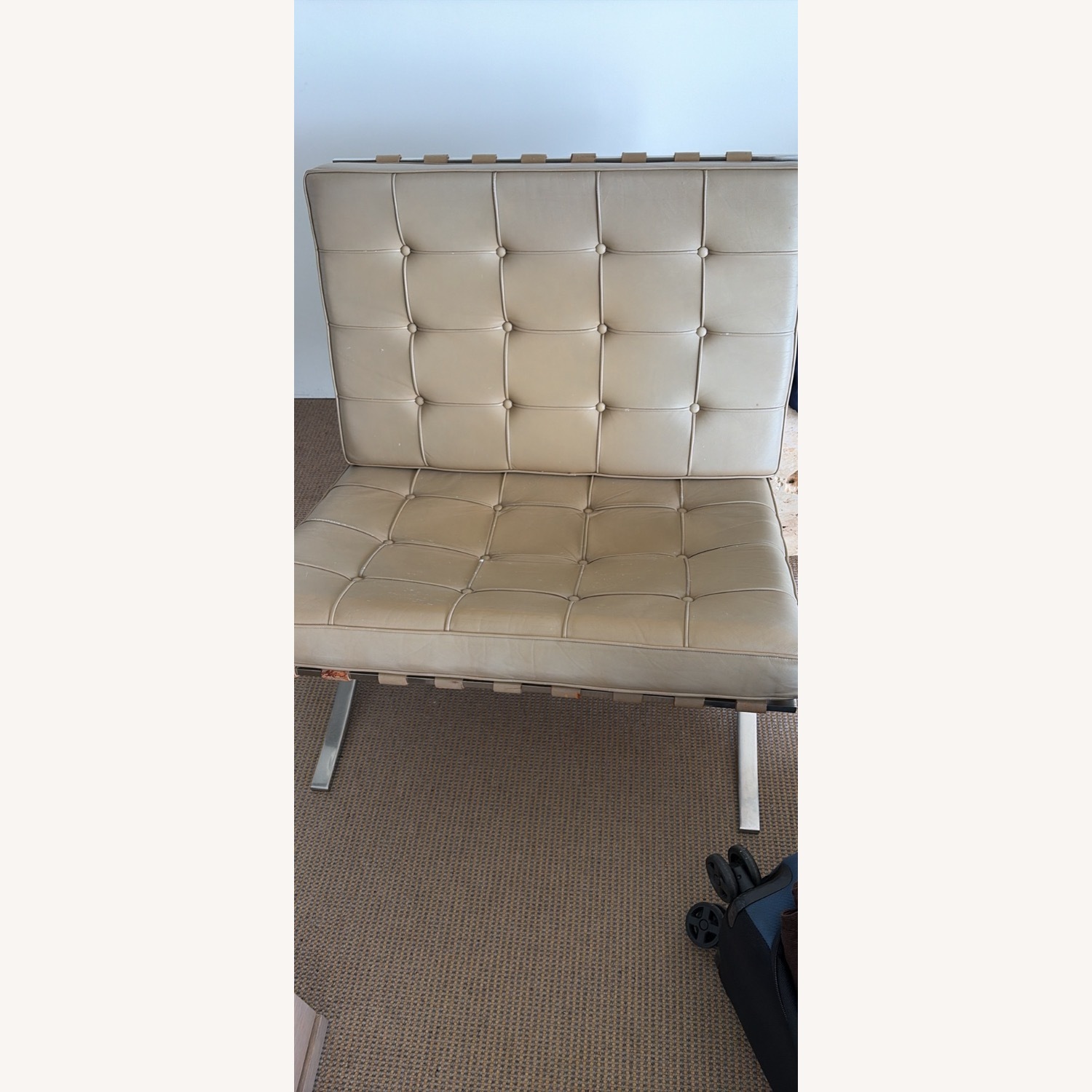 Knoll Light Brown Leather Accent Chairs - image-1