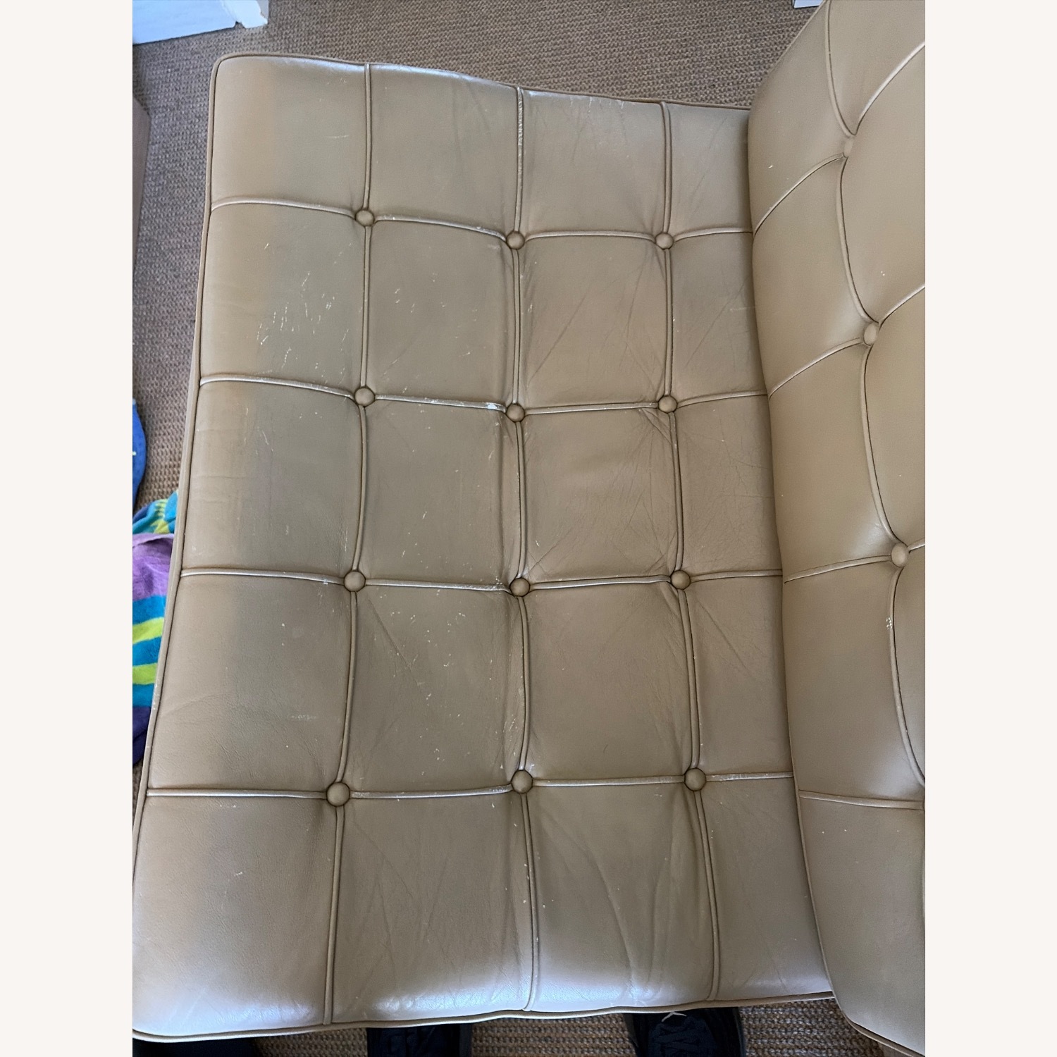 Knoll Light Brown Leather Accent Chairs - image-10