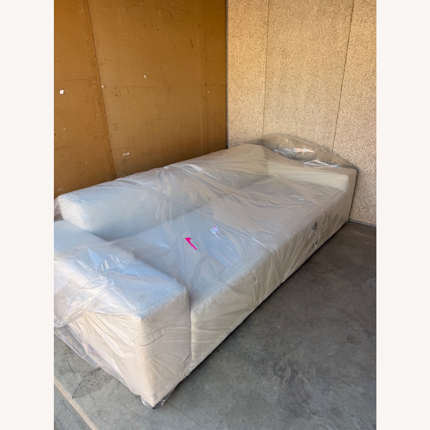 CB2 Faible White Fabric 3+ Seater Sofa - image-1