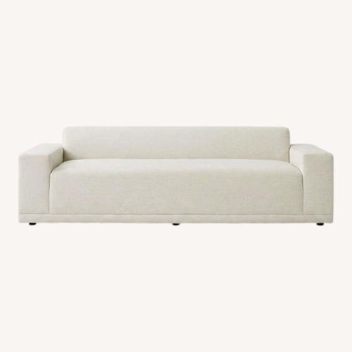 Used CB2 Faible White Fabric 3+ Seater Sofa for sale on AptDeco