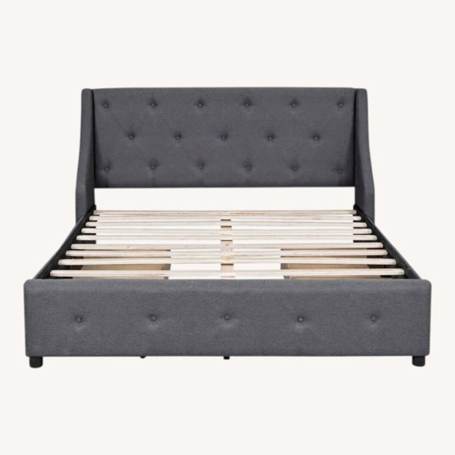 Used Gray Queen Bed Frame for sale on AptDeco