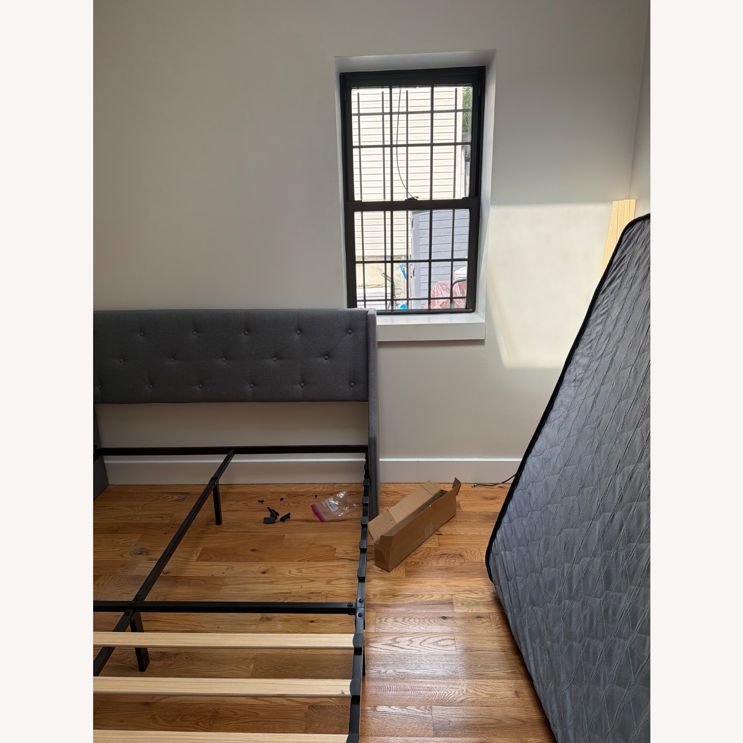 Gray Queen Bed Frame - image-5