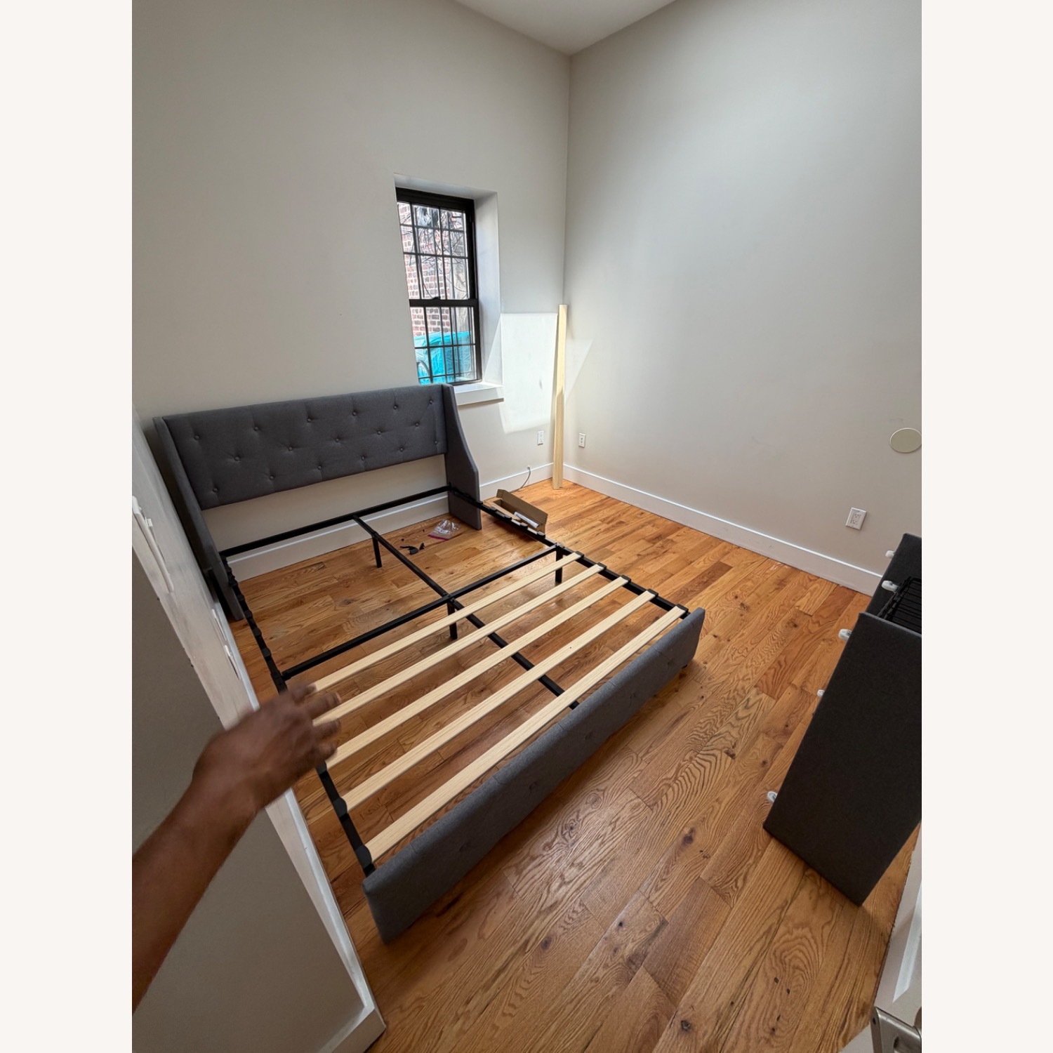 Gray Queen Bed Frame - image-4