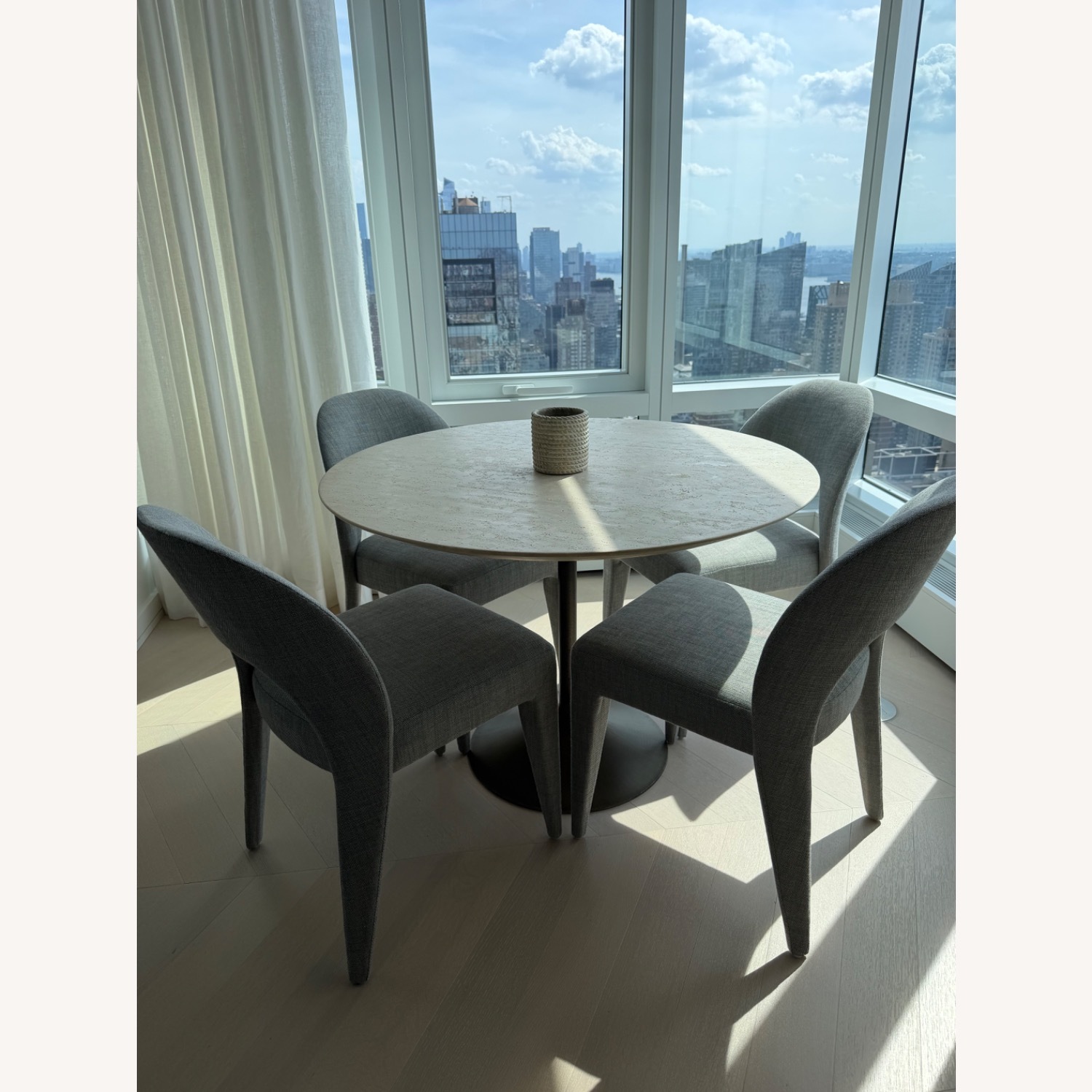 Restoration Hardware Bianca Fabric Dining Side Chairs - image-4
