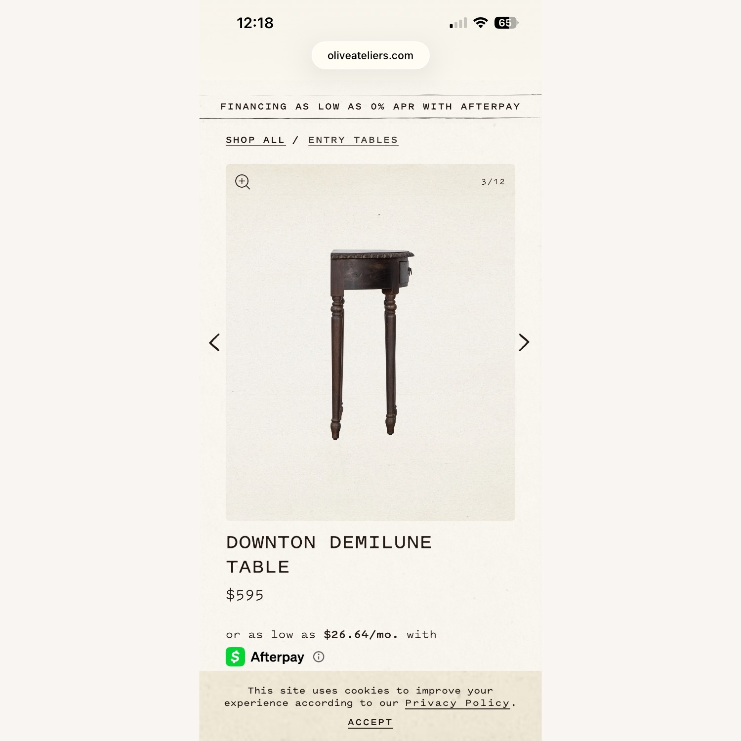 Downton Demilune Table - image-23