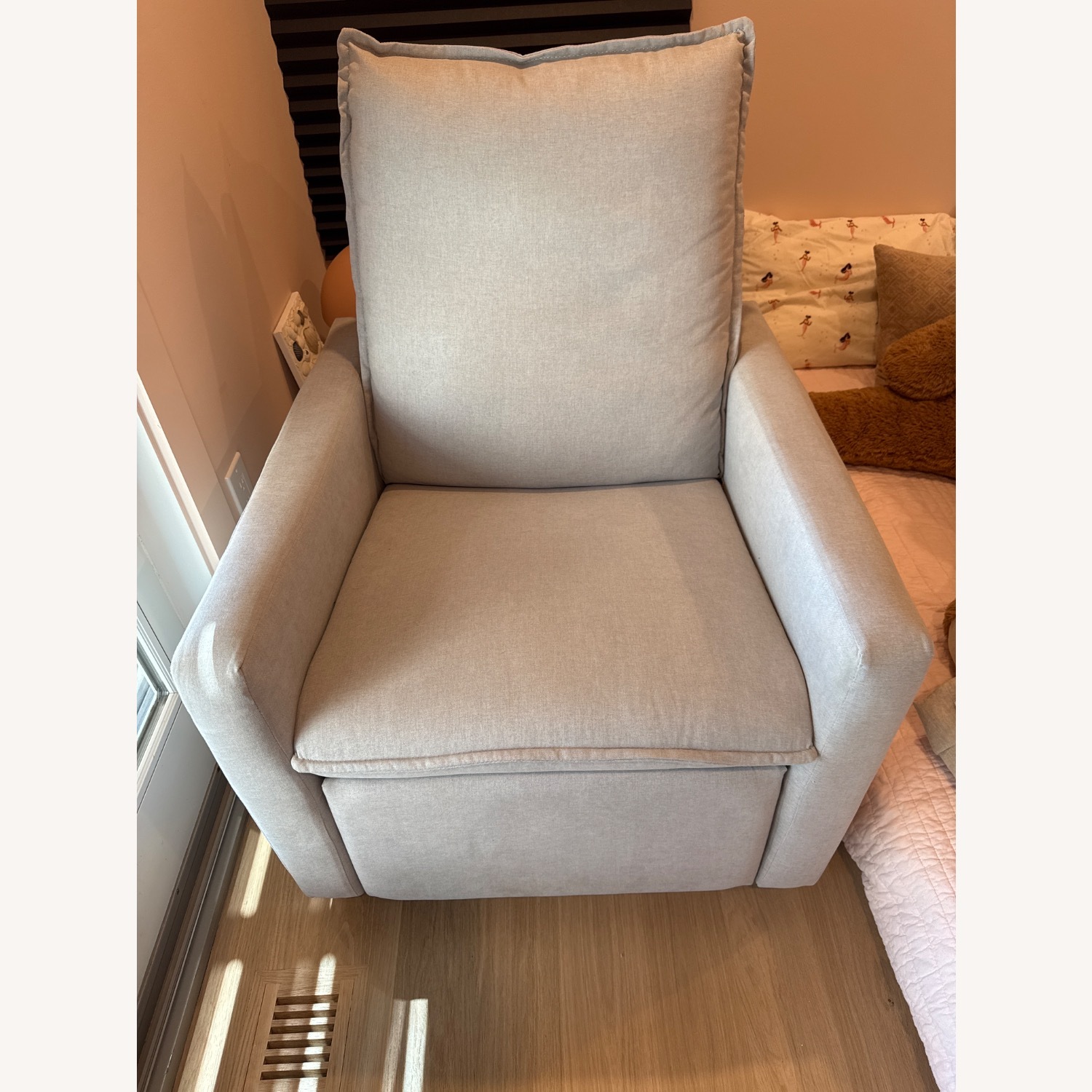 Pottery Barn Kids Paxton Light Gray Nursing Chair - image-1