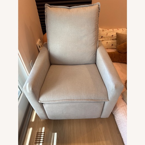 Used Pottery Barn Kids Paxton Light Gray Nursing Chair for sale on AptDeco