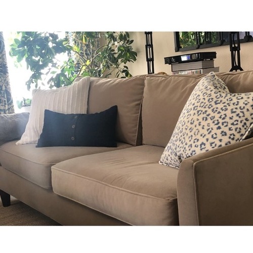 Used Pottery Barn Beverly Velvet 3+ Seater Sofa for sale on AptDeco